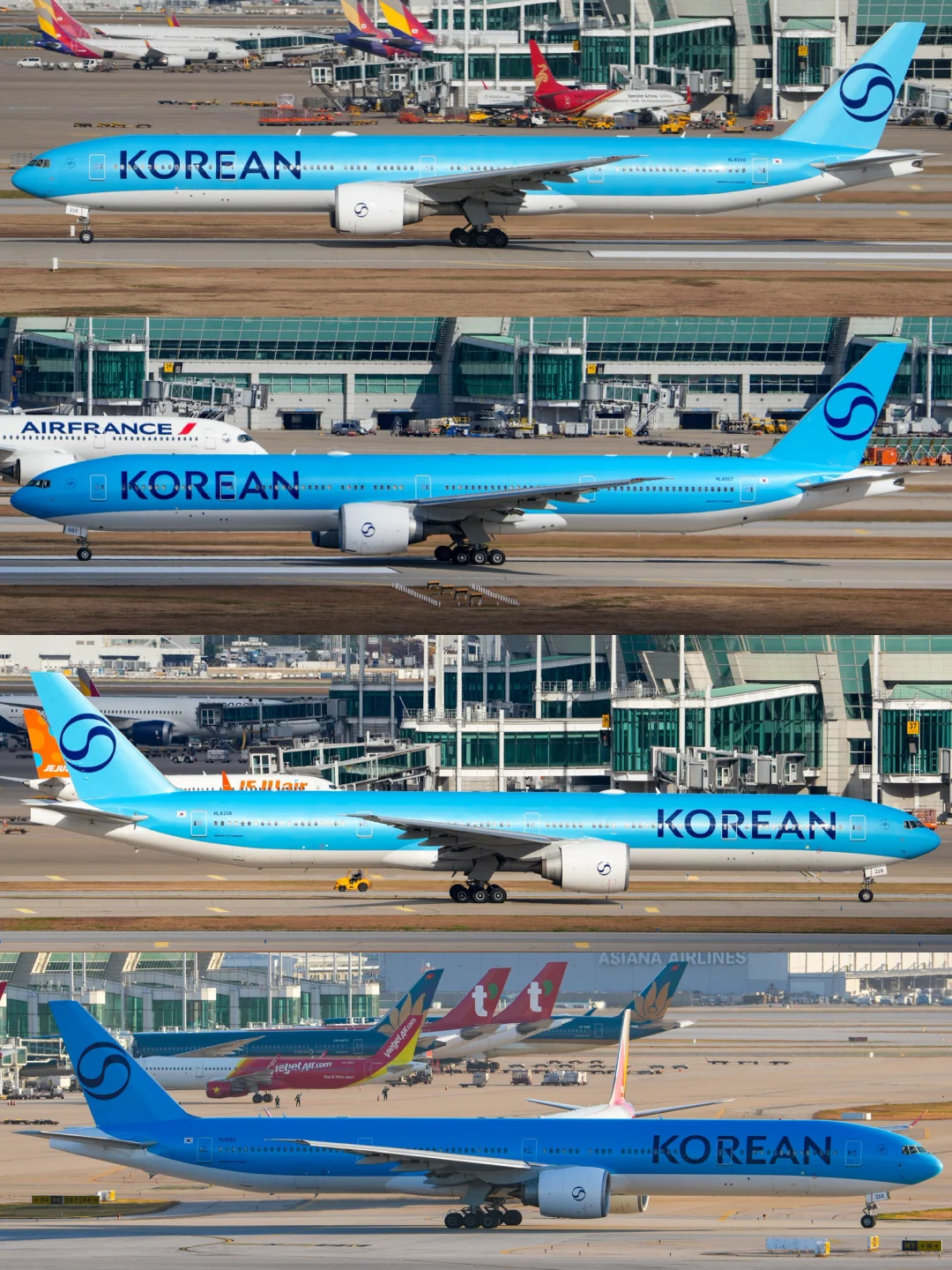 大韩航空77W，有多少架已经穿上了新衣服❓