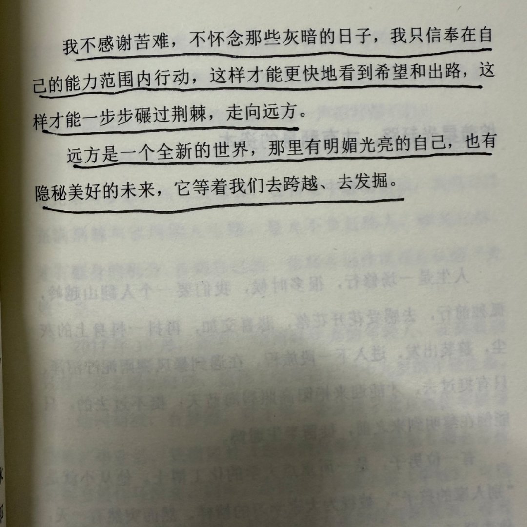 我不感谢苦难，我感谢自己。 ​​​