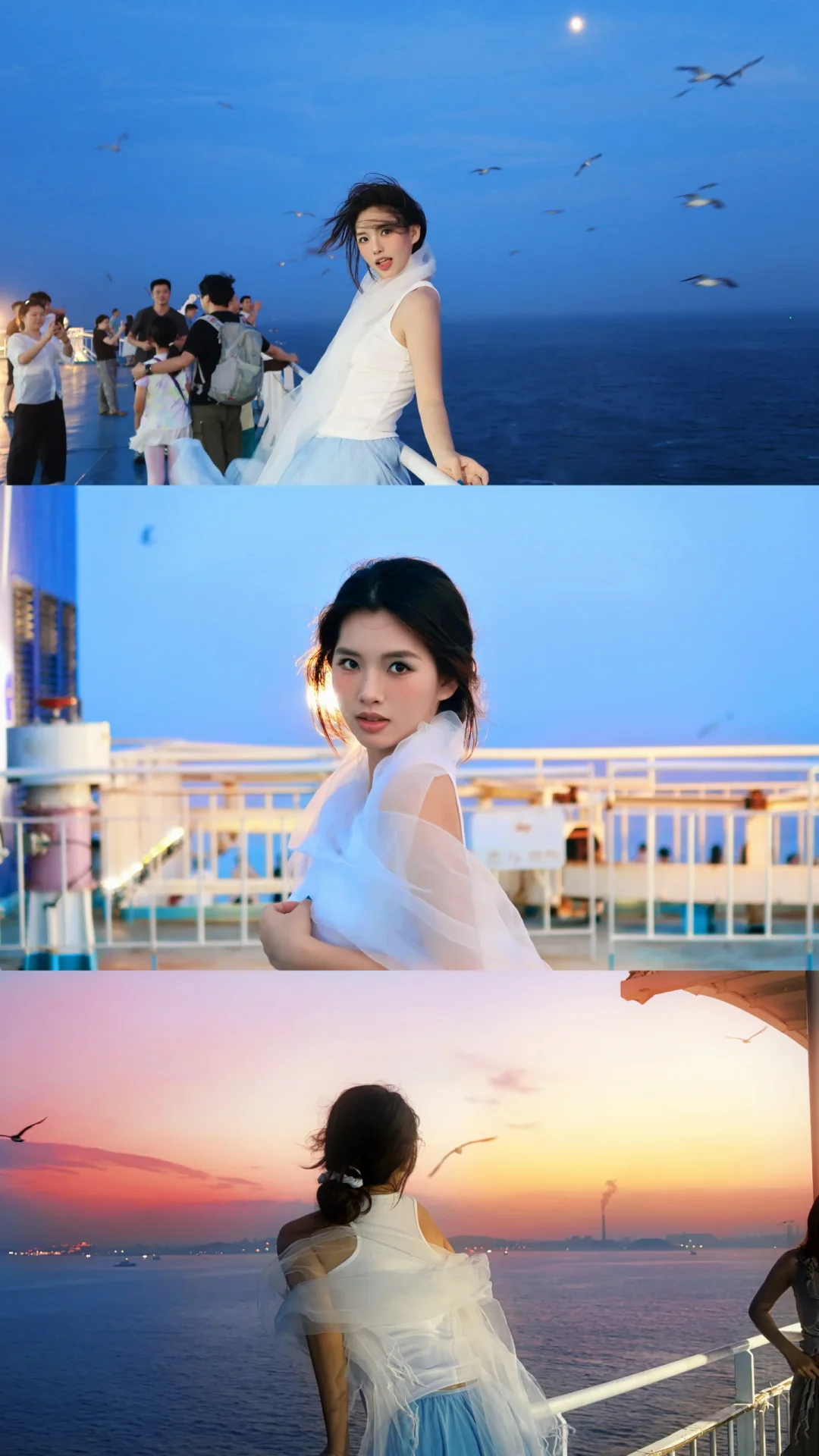 去追了一场海上落日🚢