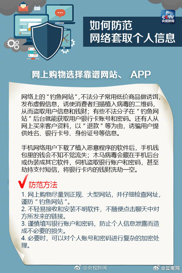 【[话筒]急转！如何防范个人信息泄露？】近日，#真实姓名被9年未联系友人用作昵称#引关注。个人信息泄露已不是新鲜话题，被泄露信息者轻则频繁被“精准”骚扰，重则可能遭遇电信诈骗、敲诈勒索等恶性事件。如何减少个人信息被套取？戳图↓↓转给家人朋友！（央视新闻） ​