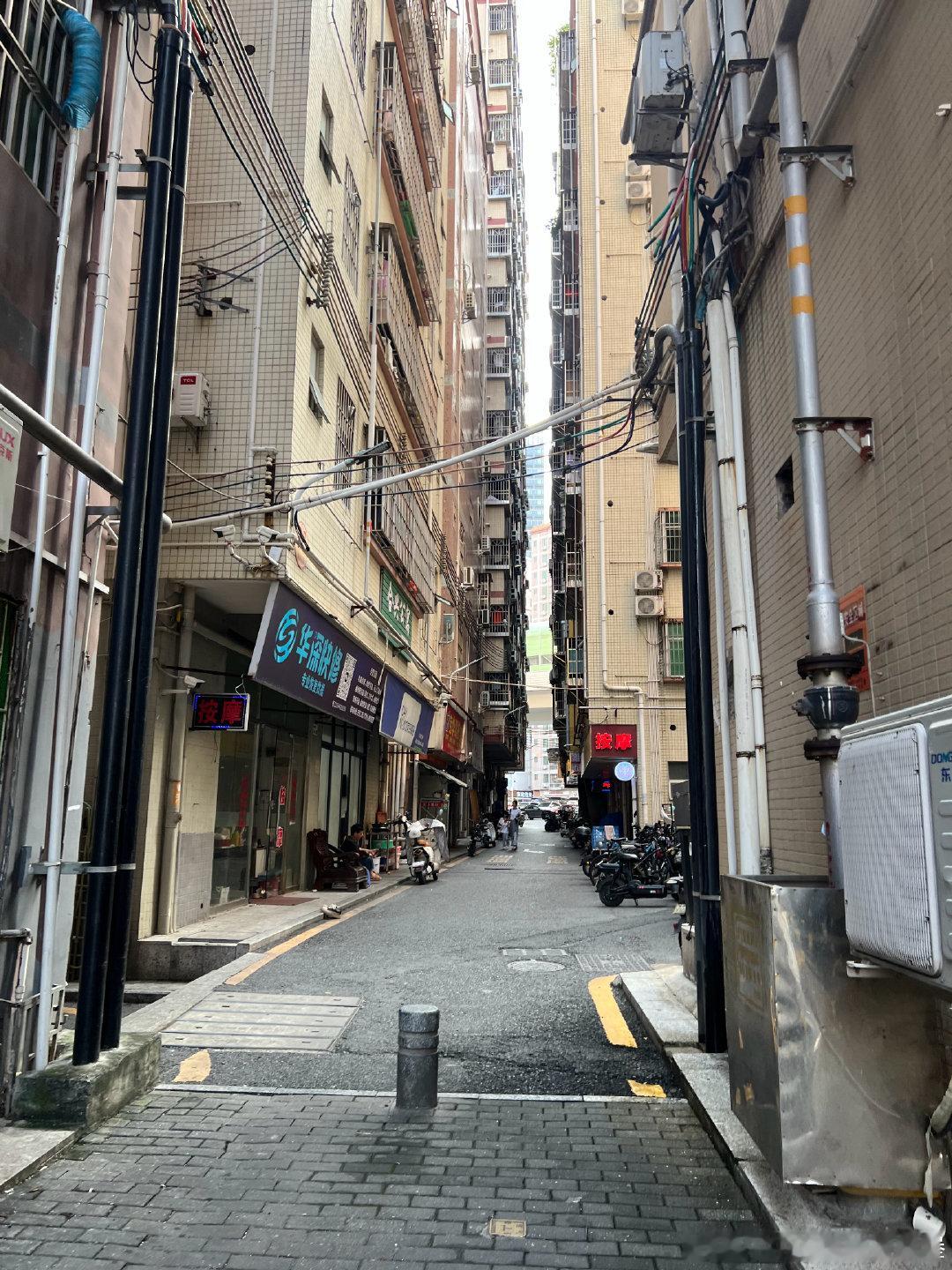 昏暗城中村楼下的外卖店 和不正规的按摩店 骑手穿梭着 等着出餐的预制菜  按摩店里的女人躺在沙发上看着手机 破洞的网袜和高跟鞋 推销着模糊的素菜荤价餐 
如同潮湿的下水道长出的一大簇蘑菇 散发着黏腻的腥味 ​