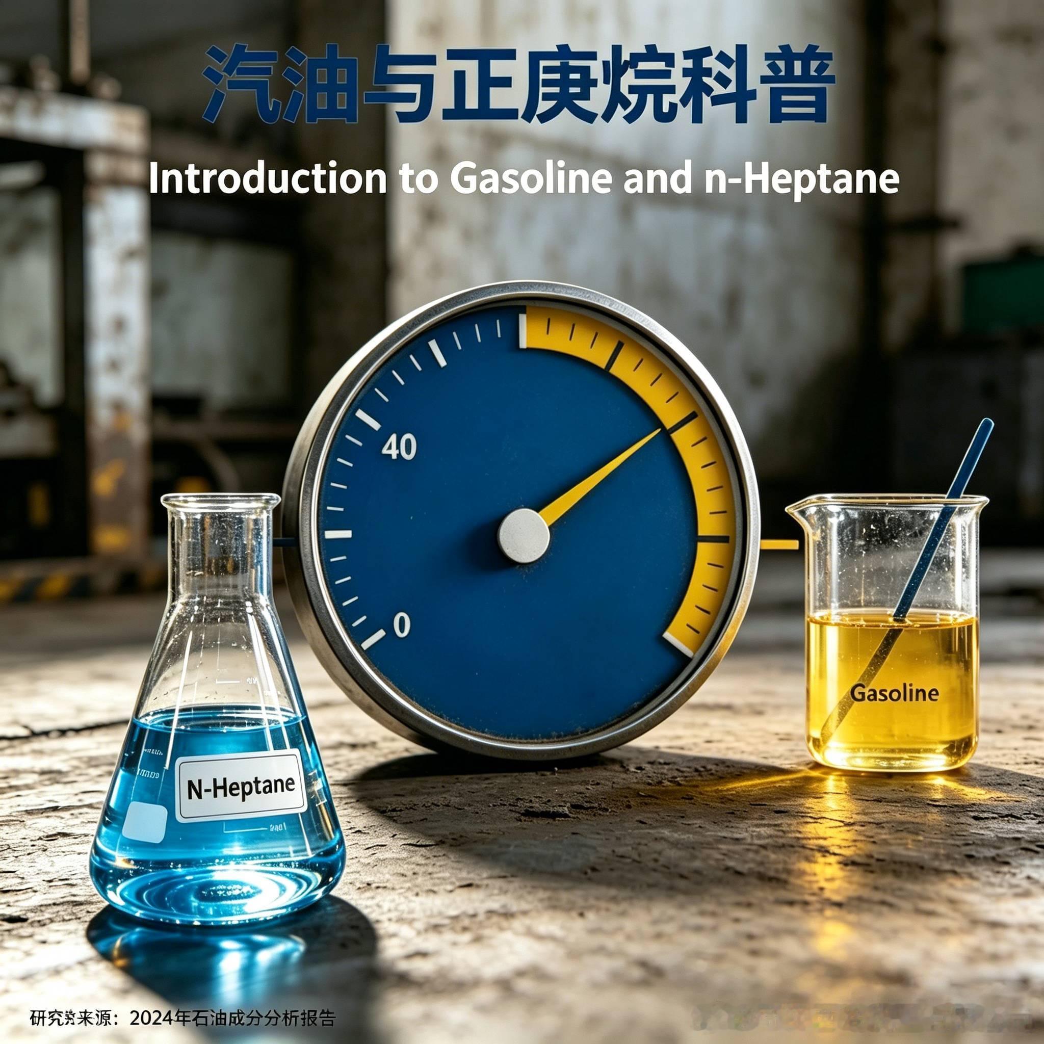 正庚烷（n‑Heptane，C₇H₁₆），直链饱和烷烃，源自石油馏分，无色透明液体，带有淡淡的汽油气味，难溶于水，易挥发。

它有一个很特别身份：汽油辛烷值测定基准物，辛烷值定义为 0。
工业上常用作非极性溶剂，用于油漆油墨、橡胶、油脂萃取、零部件清洗；实验室用于萃取、有机合成、农药残留分析。
 ​