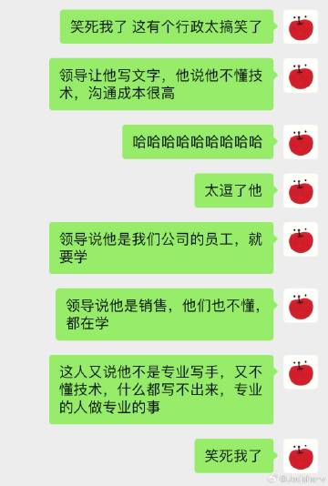 后续就是领导说懂的人只有公司总裁，那让总裁去写。这行政说出的话感觉真想...