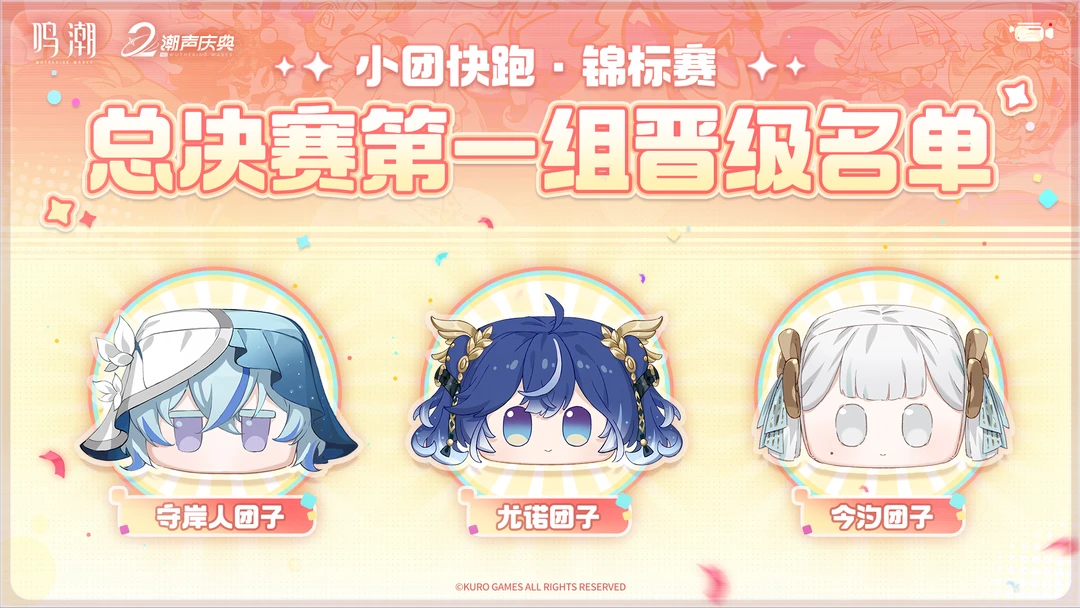 小团快跑·锦标赛前三位晋级总决赛的团子选手确认！恭喜三位团子选手！