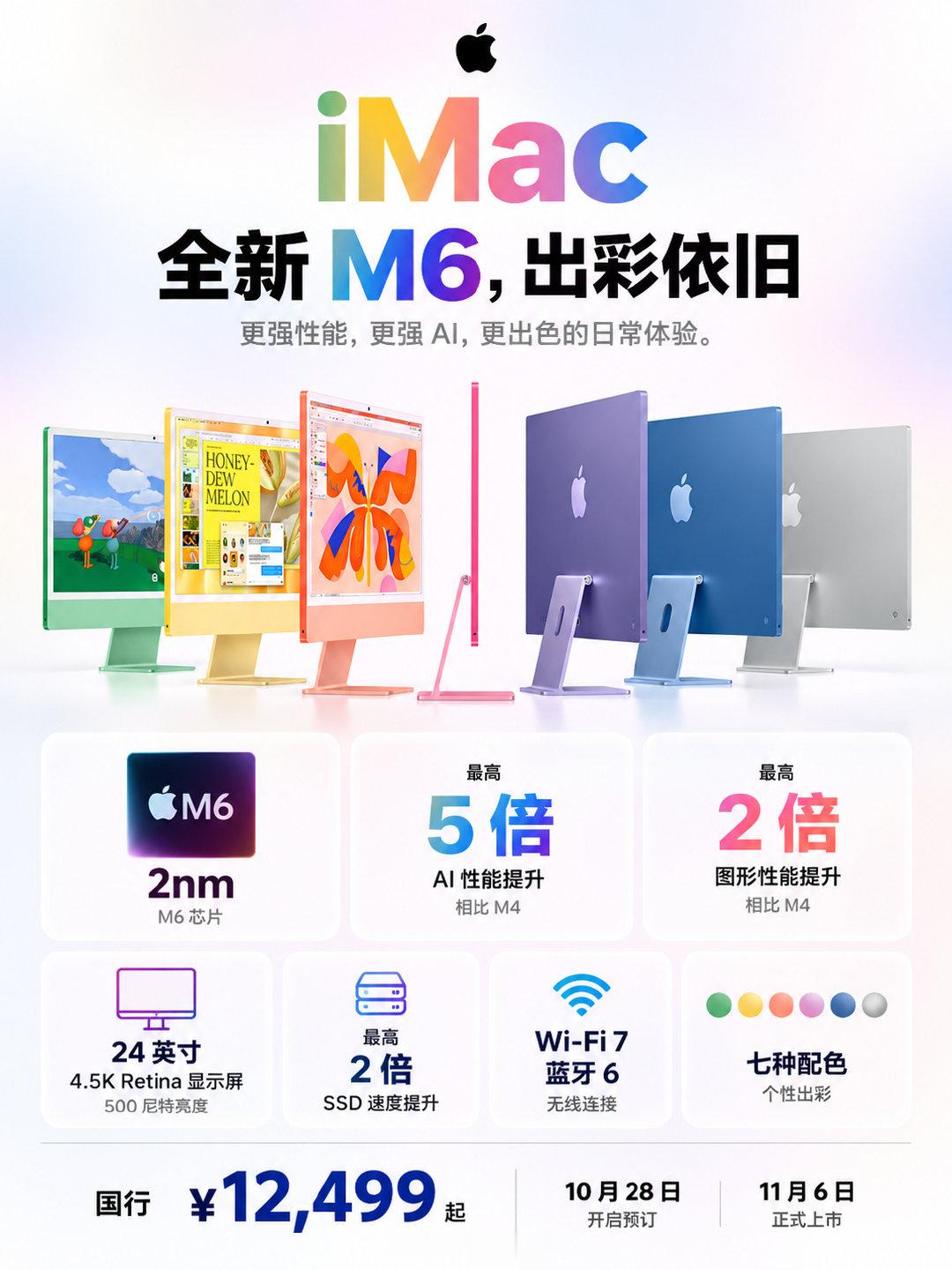 让 ChatGPT 做了新款 MacBook Pro 跟 iMac 的汇总，外观没变升级芯片为主，常规升级。重磅的更新可以等后天凌晨 1 点的触控屏 OLED MacBook Pro。 ​