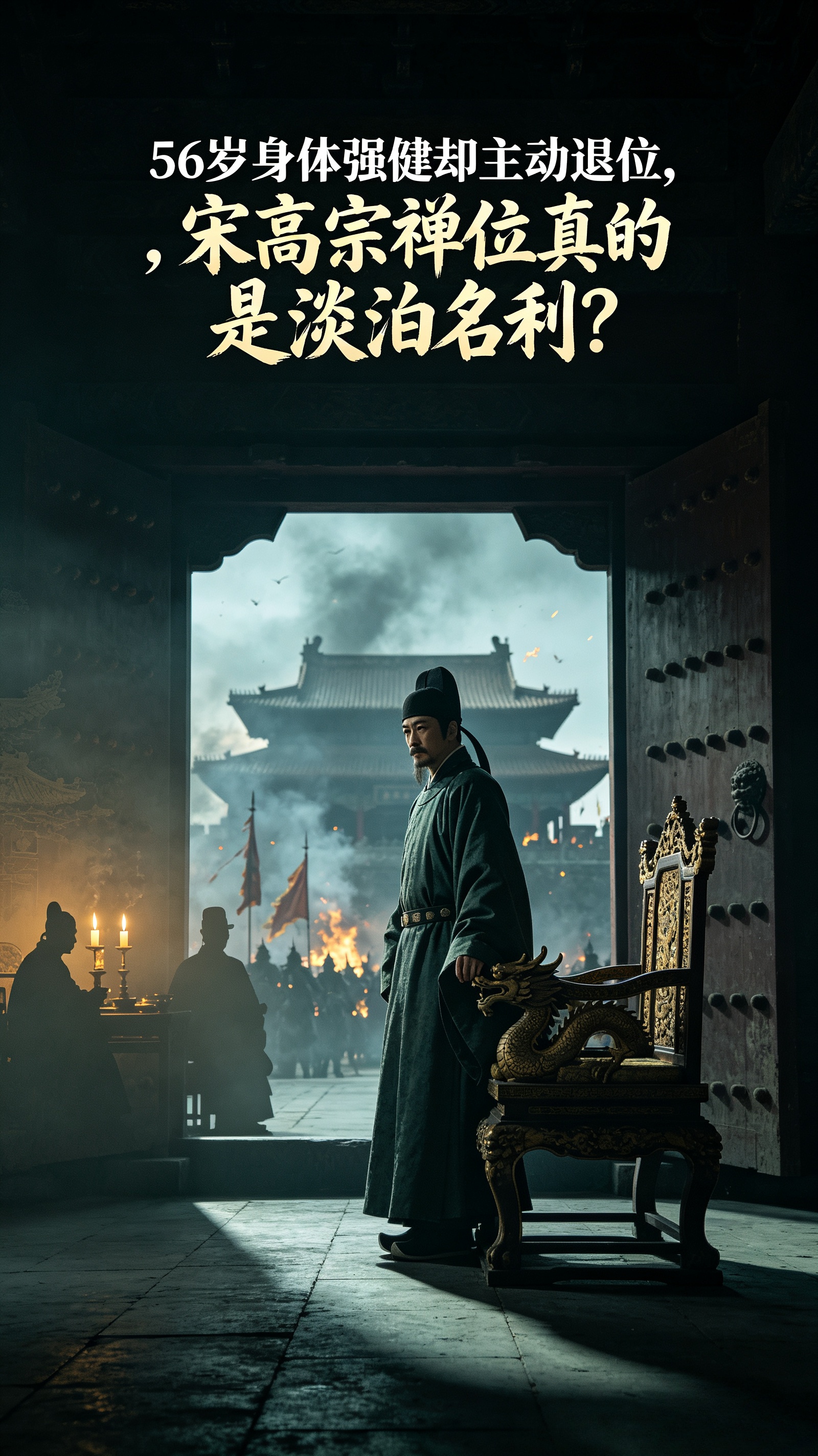 宋高宗赵构：身体尚可却五十多岁主动禅位，真实动机为何？

宋高宗赵构，活了八十一岁，是古代少有的高寿帝王。

绍兴三十二年，他才五十六岁，身体无重大顽疾，却突然下诏禅位，把皇位传给养子宋孝宗赵昚。壮年退位，历来被解读为淡泊权位，可细读背景就会发现，主动交出皇权，绝非看淡名利，而是多重现实压力下的政治