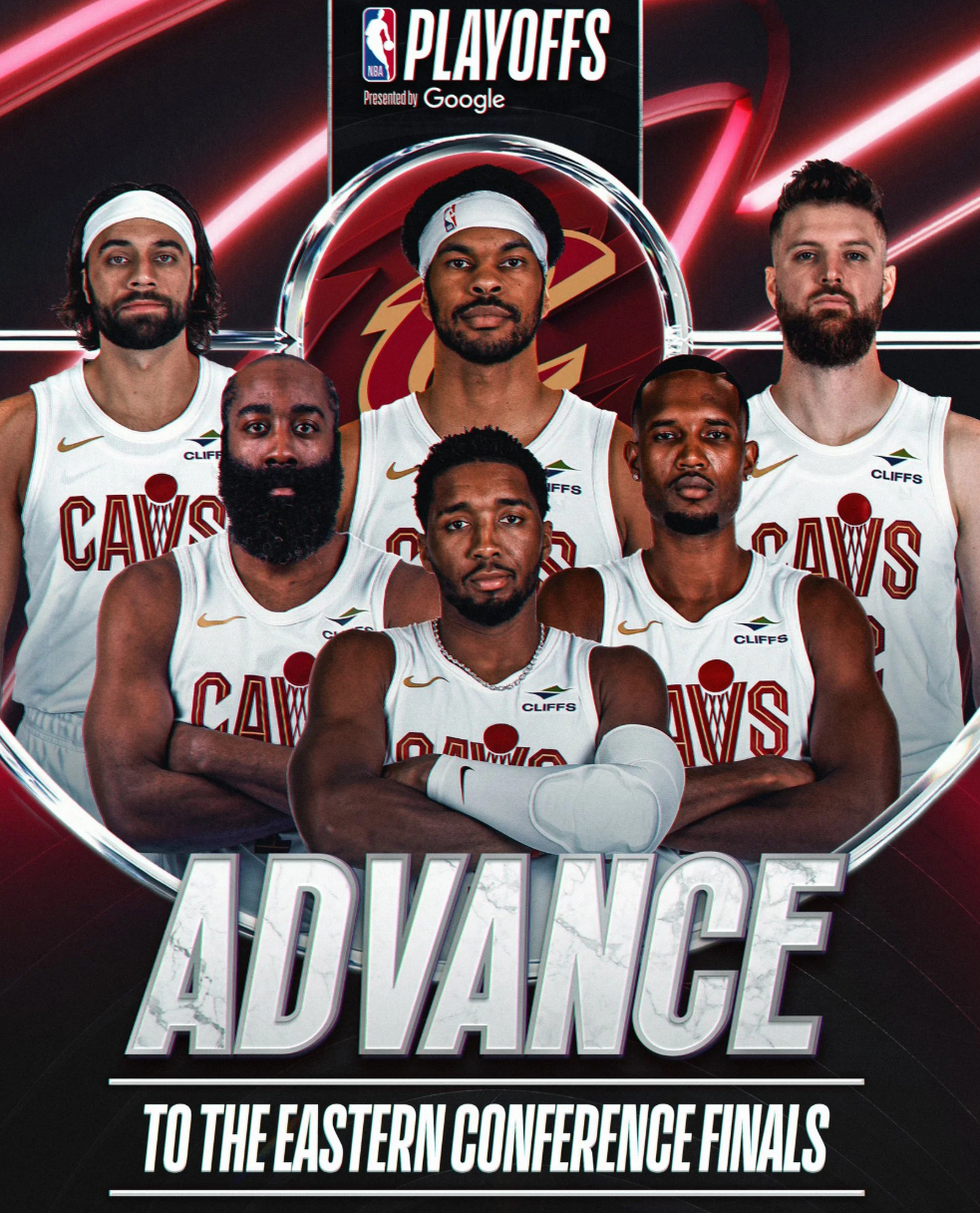 NBA官方分享骑士晋级海报：恭喜骑士客场赢下抢七大战  今日NBA季后...