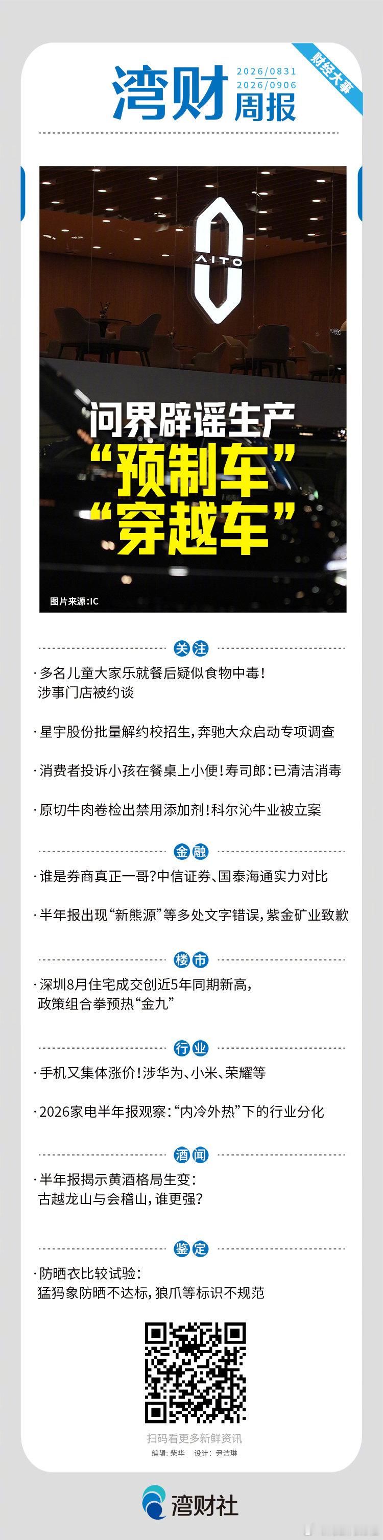 #湾财周报#一周财经大事速览↓ ​​​​