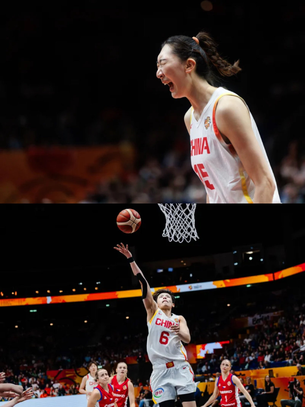 中国女篮的一内一外：

韩旭22分14篮板
杨舒予18分5助攻

#中国女篮vs捷克女篮# ​