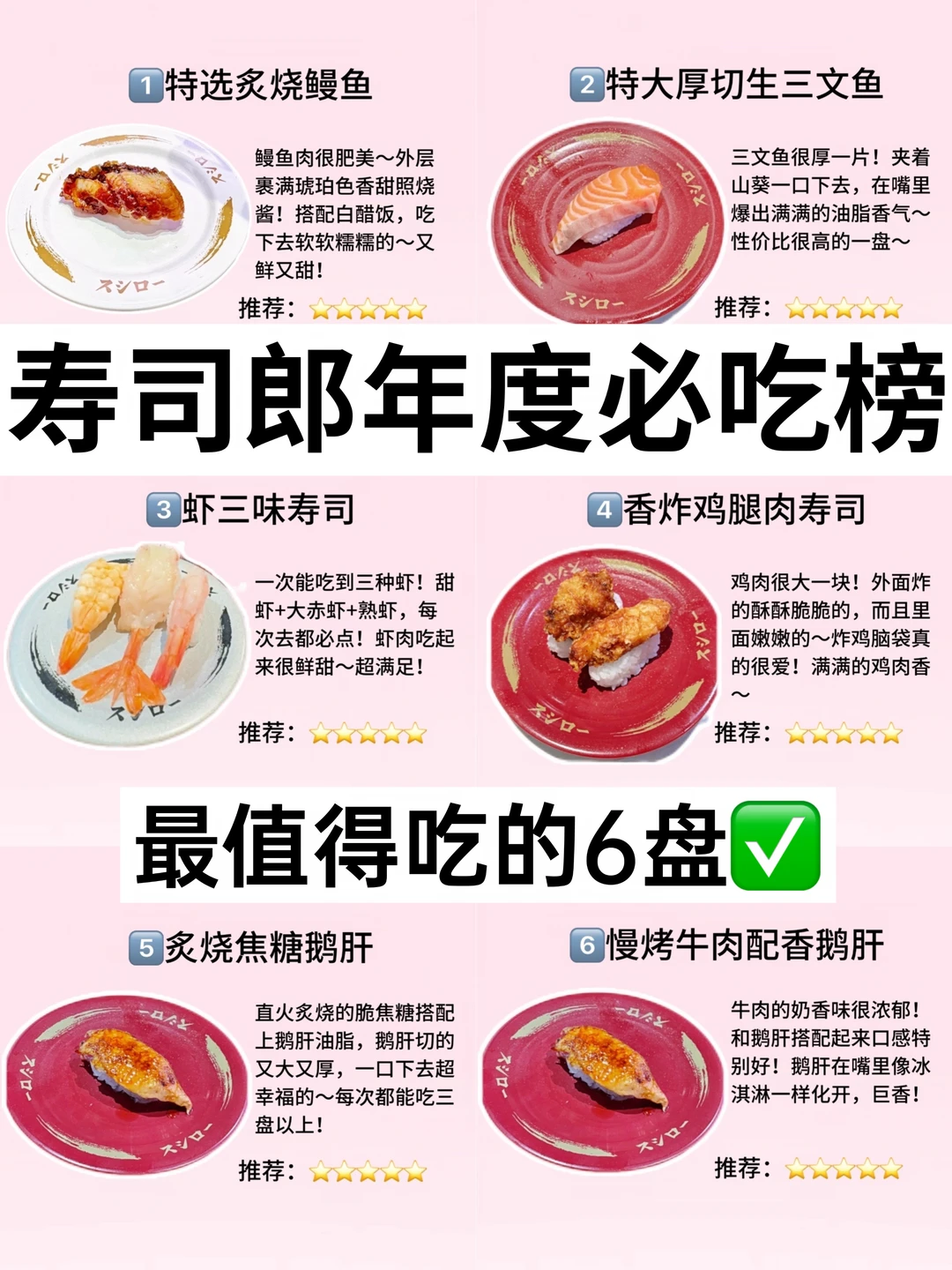 🔥寿司朗年度必吃榜‼️ 这6盘最值得吃㊙️