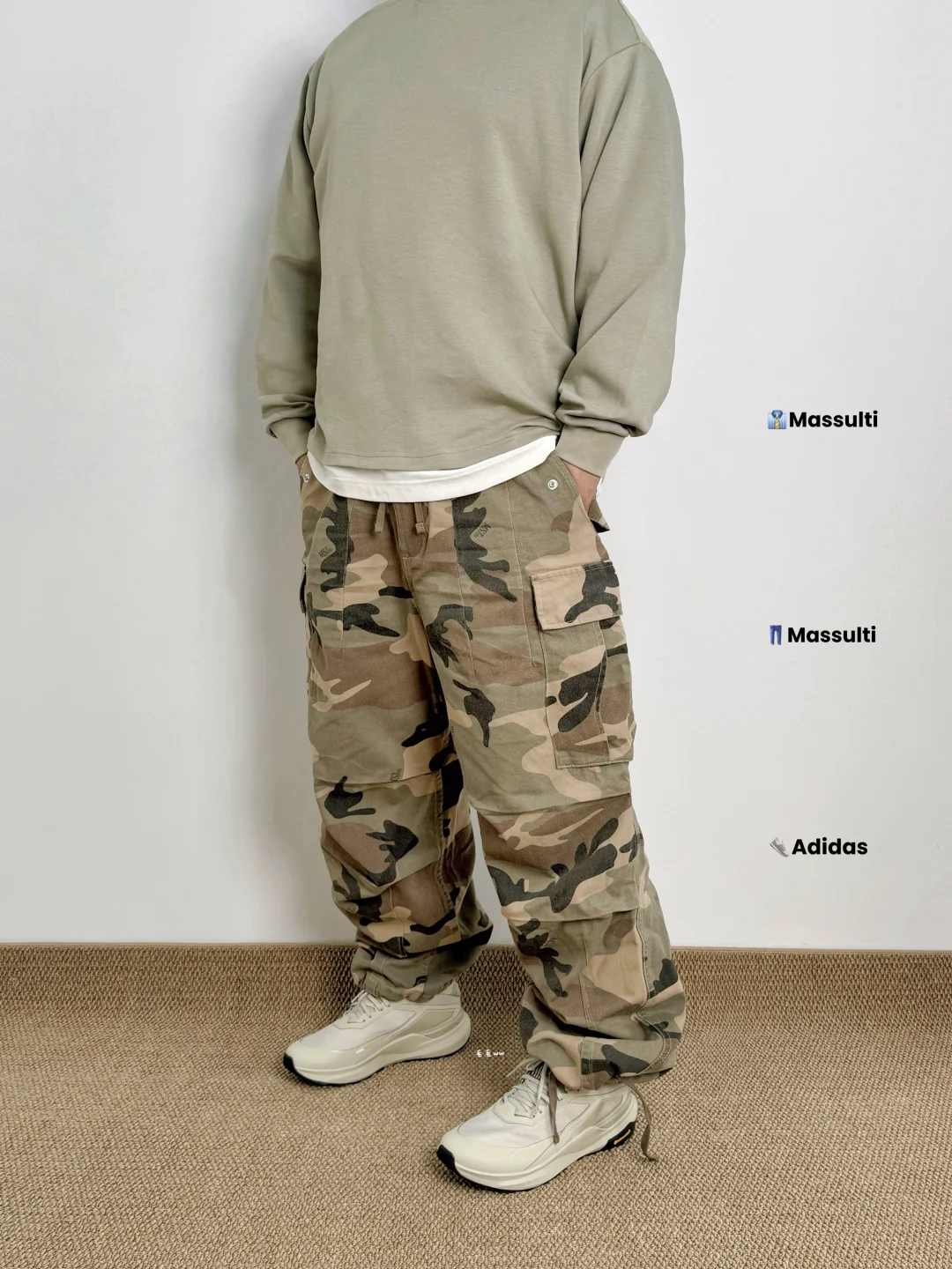 户外跑鞋｜迷彩裤穿搭