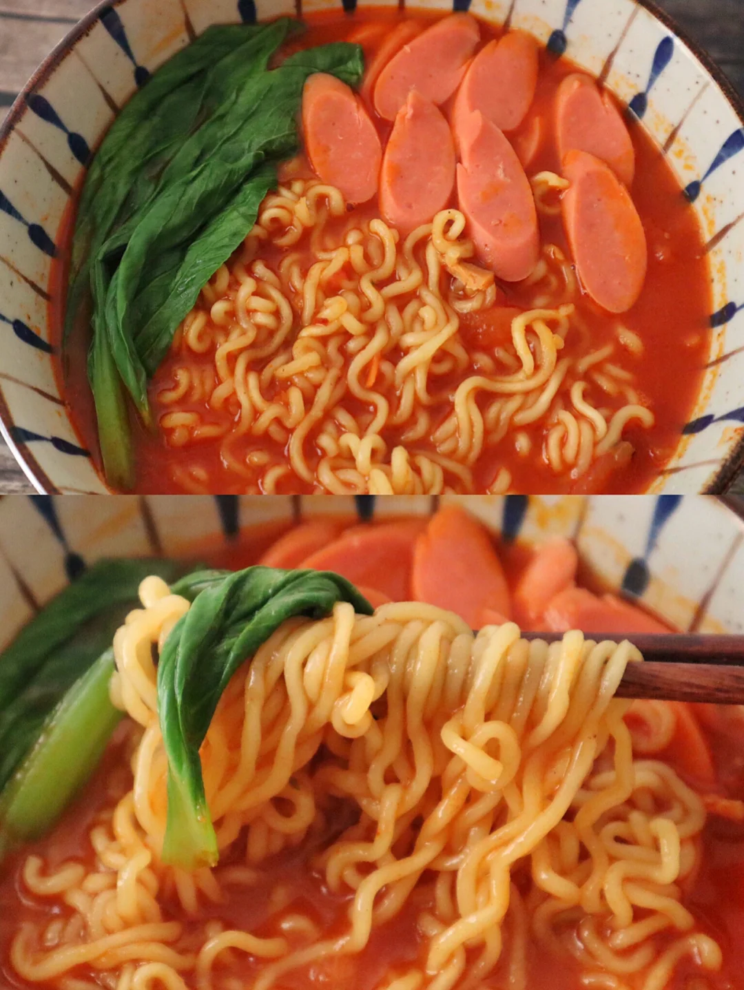 泡面新吃法‼️超开胃的茄汁泡面😋汤汁浓郁