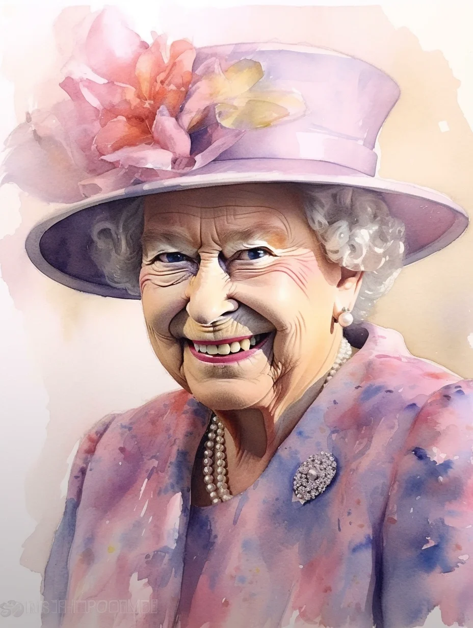 AI水彩 伊丽莎白女王