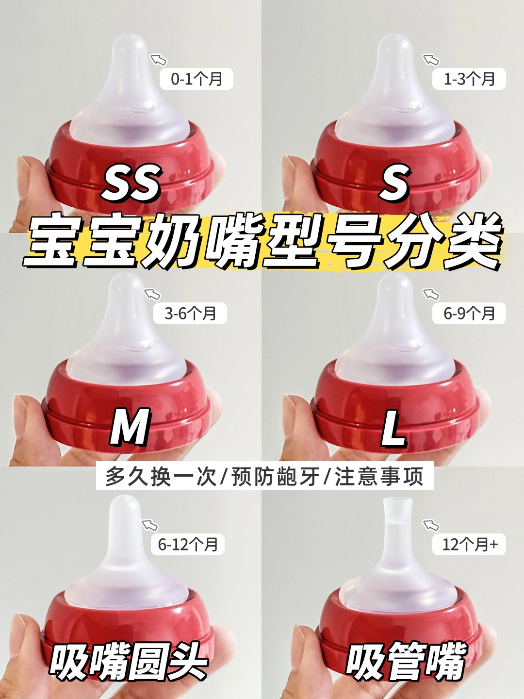 不会有宝妈不知道奶嘴要分段吧‼️用错危害大