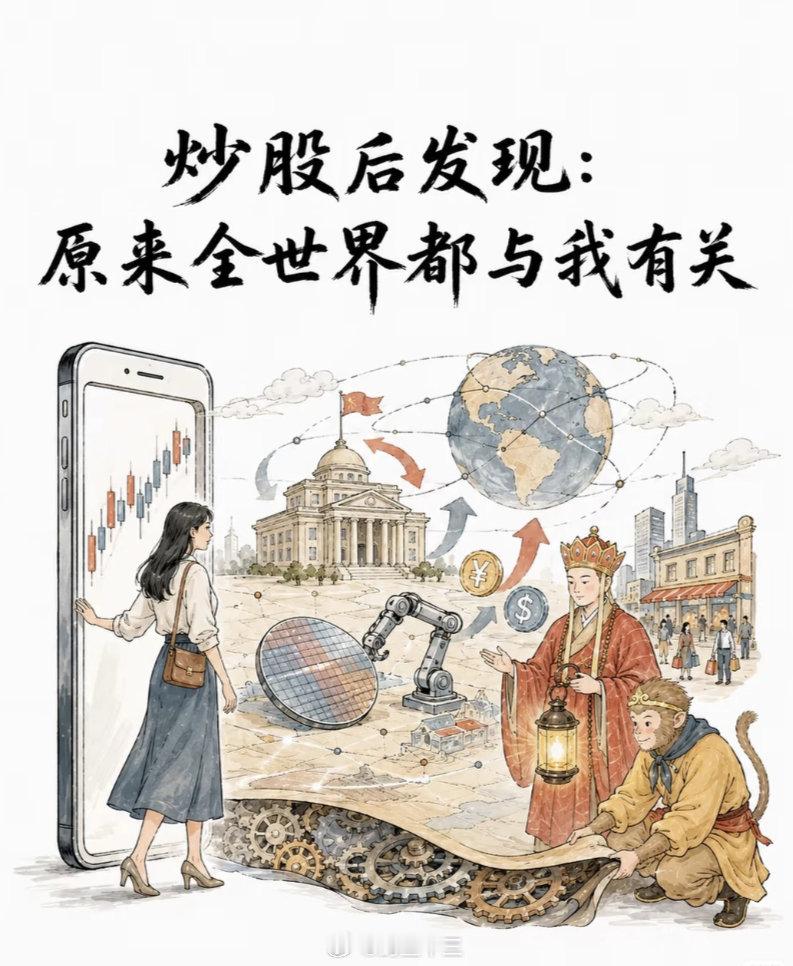#a股# 炒股后发现：原来全世界都与我有关

机器人为了套我，举办了一场春晚;
商业航天为了套我，发射了一枚火箭;
半导体为了套我，居然造了一台光刻机
为了我的仨瓜俩枣，A股也是费心了 ​