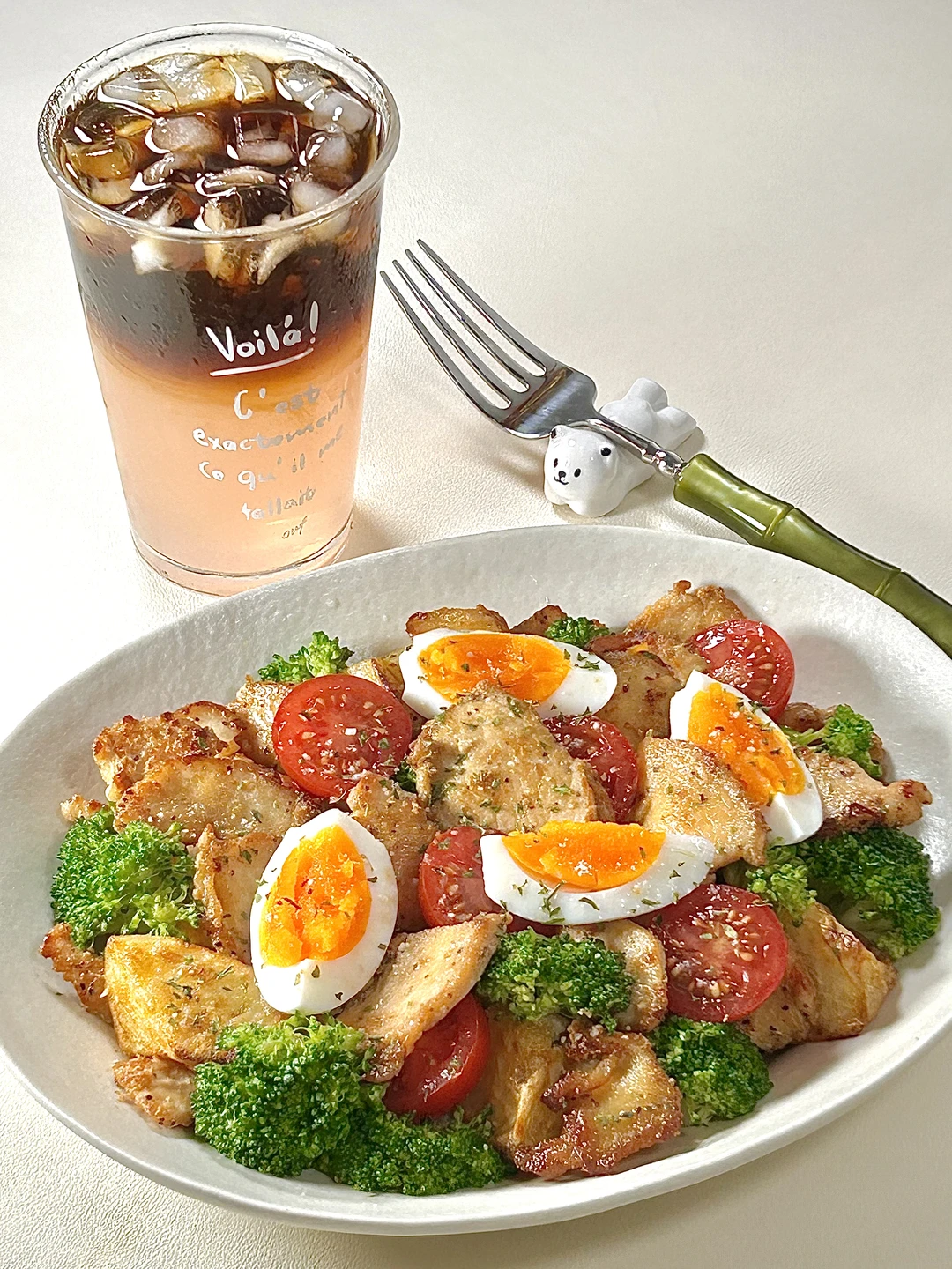 元气自律餐🍱鸡胸肉土豆沙拉🥗柚c美式☕