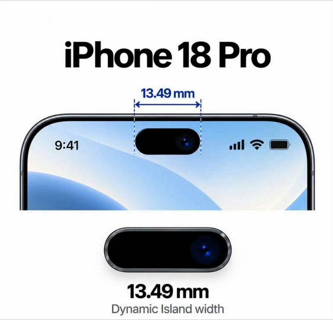#曝iPhone18Pro灵动岛大瘦身#感觉iPhone  18 Pro的灵动岛缩小了反倒更丑了[跪了] ​