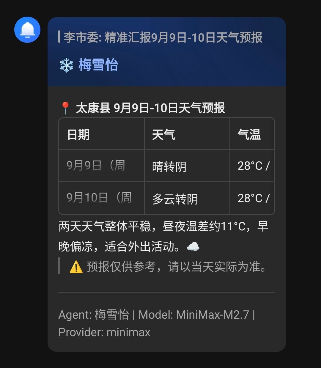 天气预报