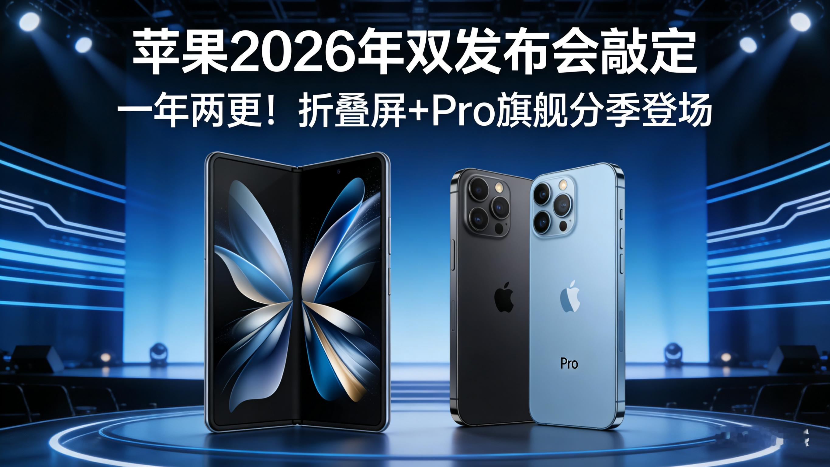 一年两更！苹果2026年双发布会敲定，折叠屏+Pro旗舰分季登场 以后...