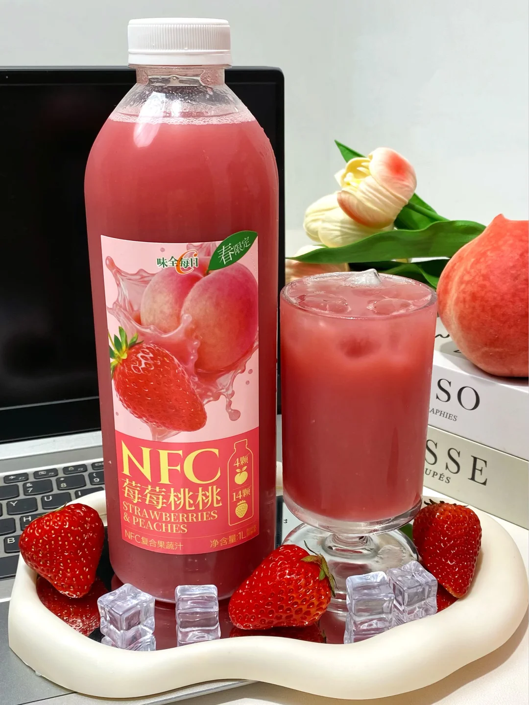 实打实鲜果压榨🍑味全莓莓桃桃是果汁天花板
