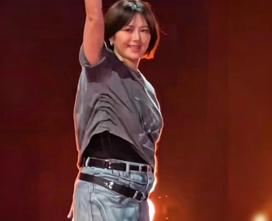 孙燕姿演唱会那条裤子，居然拴了两根皮带，一根勒腰上，一根直接卡在屁股上。台下几万人盯着看，她照跳。
不是为了好看，是怕动作太大，裤子绷开走光。造型团队想出来的笨办法，土，但管用。台上看着像背了个工具带，粉丝管那叫战术腰带。
有意思的是，同场台北大巨蛋，门口告示写得明明白白：禁止带链条、金属条、皮