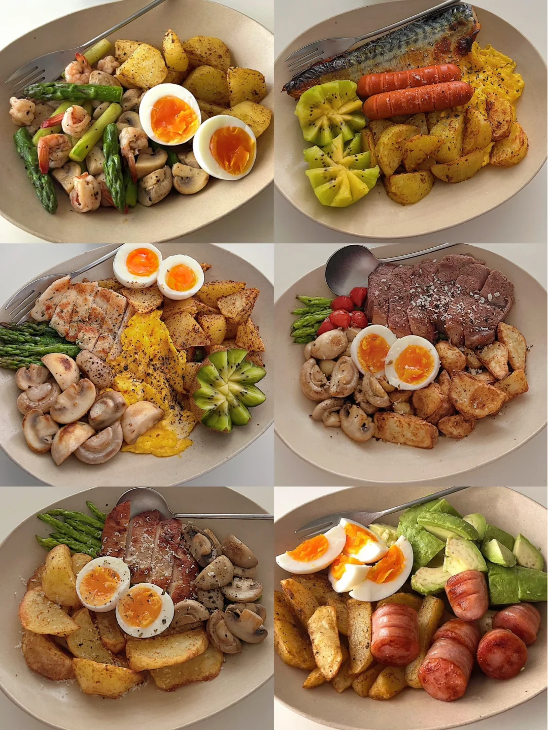 分享6种沙拉早餐盘🍽️我喜欢的盘子里都有✨