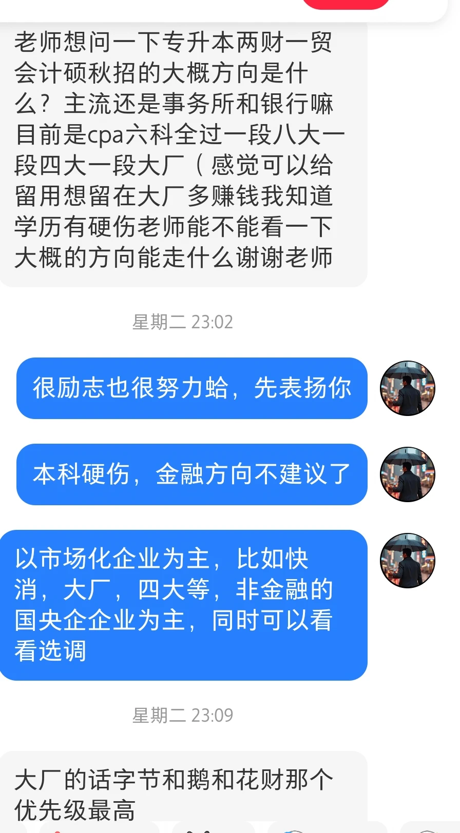 专升本到两财一贸硕，很棒，表扬!