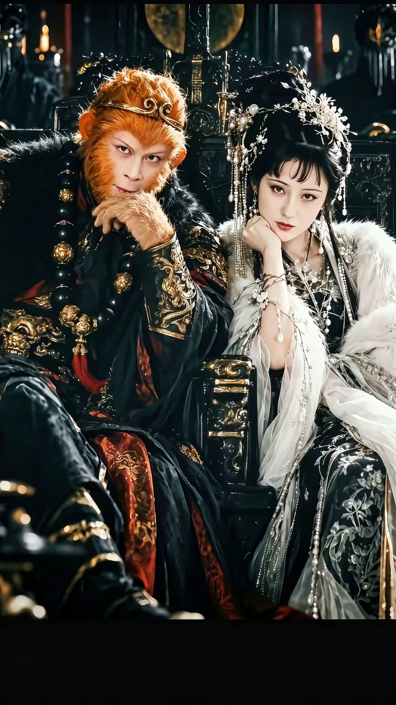 《磕一下圣黛CP》
仙草灵石入红尘，
取经还泪赎此身。
痴情桀骜皆成苦，
不如散去作乾坤。