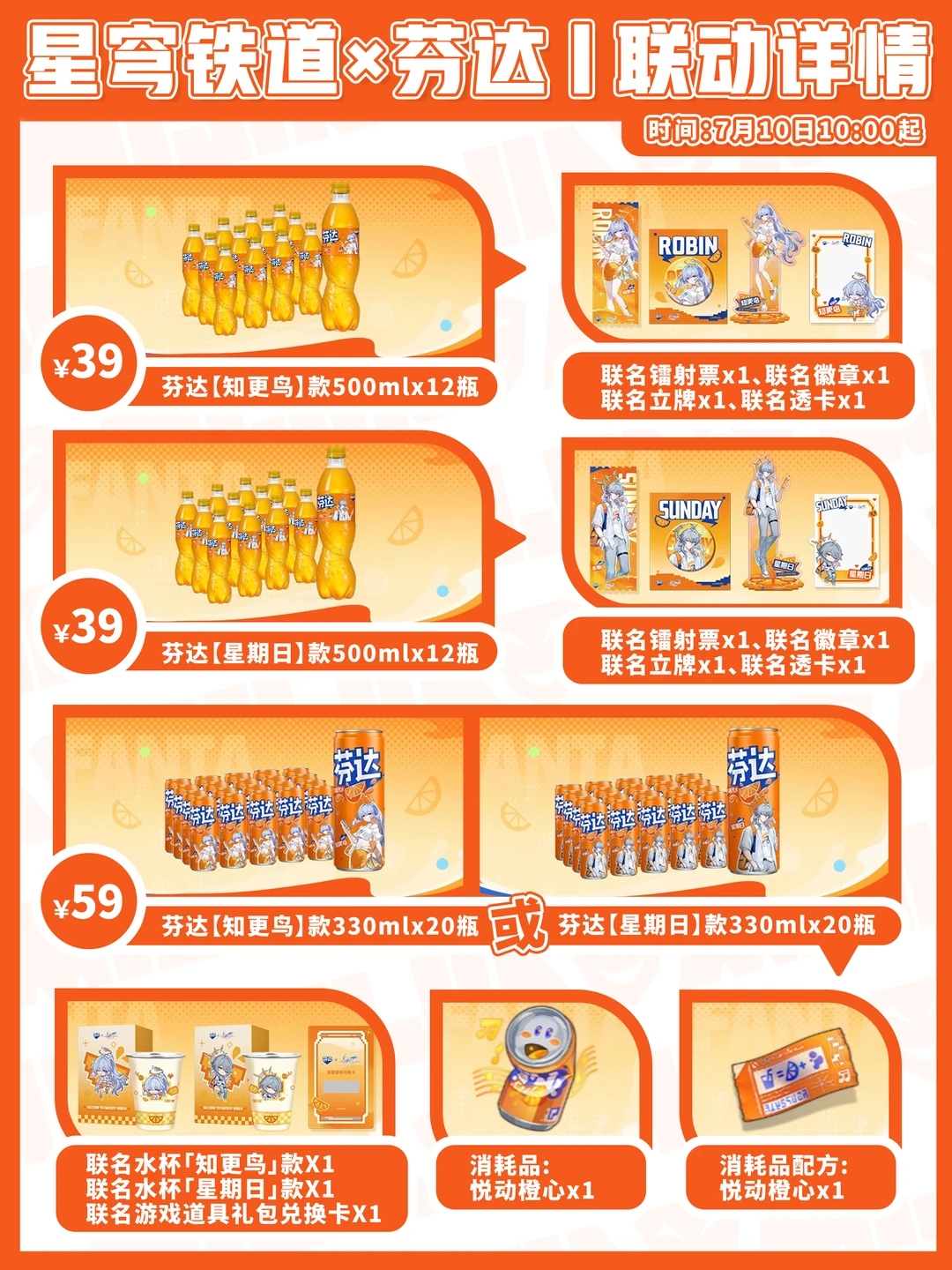 星穹铁道×芬达 | 联名周边获取一图攻略