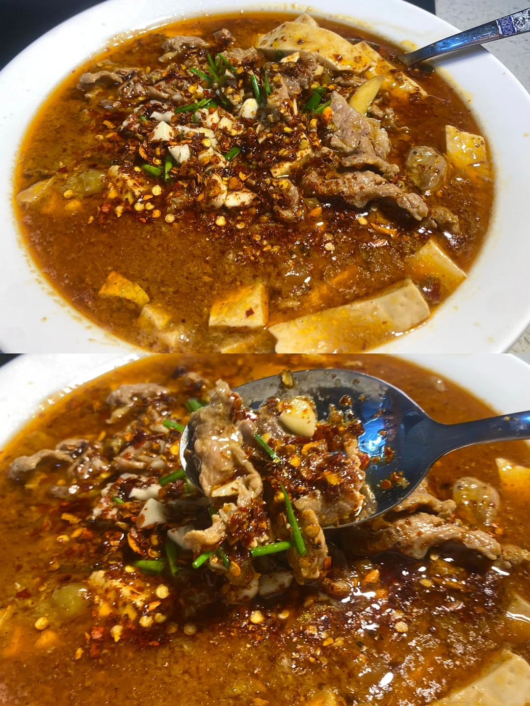 水煮豆花牛肉 真的太好吃了😭超简单附教程