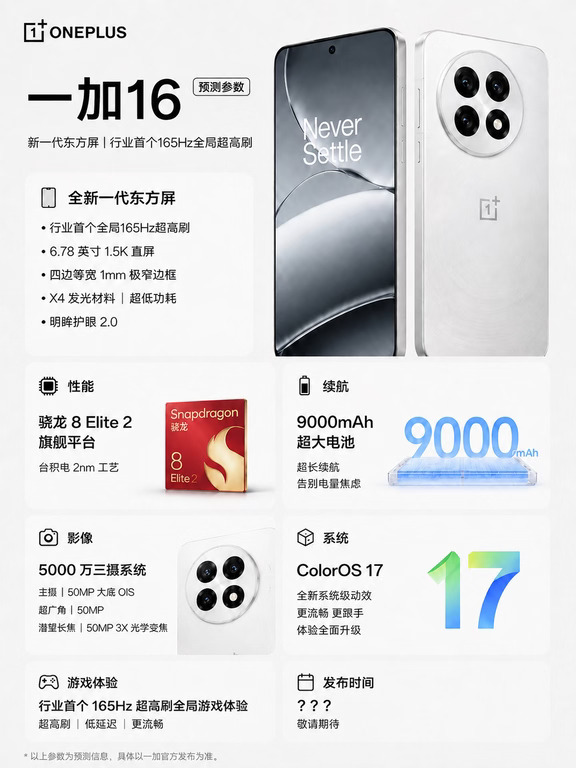 一加16这波超超超前爆料！有点太卷了