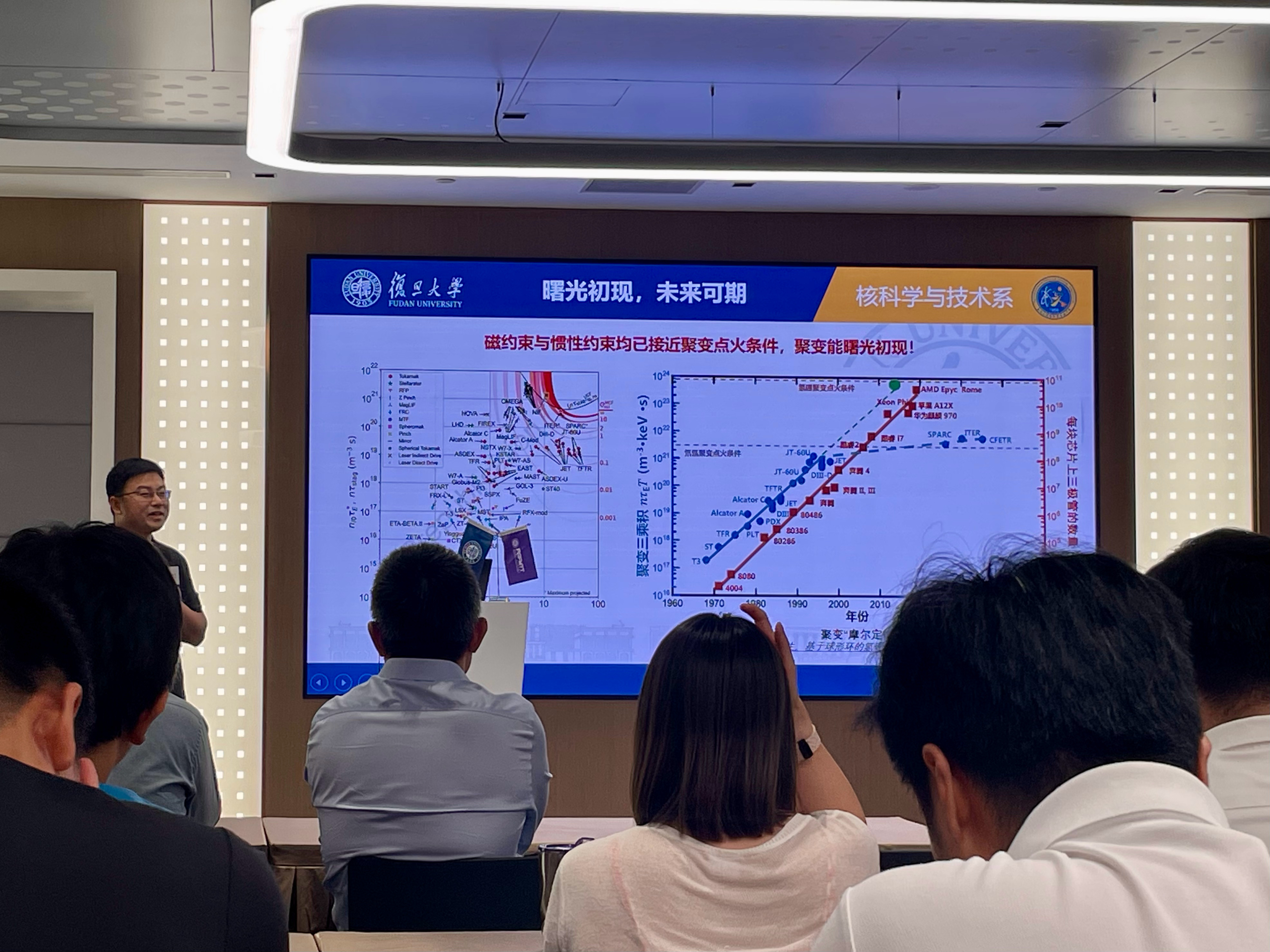 参加复旦大学科技成果转化交流。复旦大学现代物理研究所特聘教授许敏：未来...