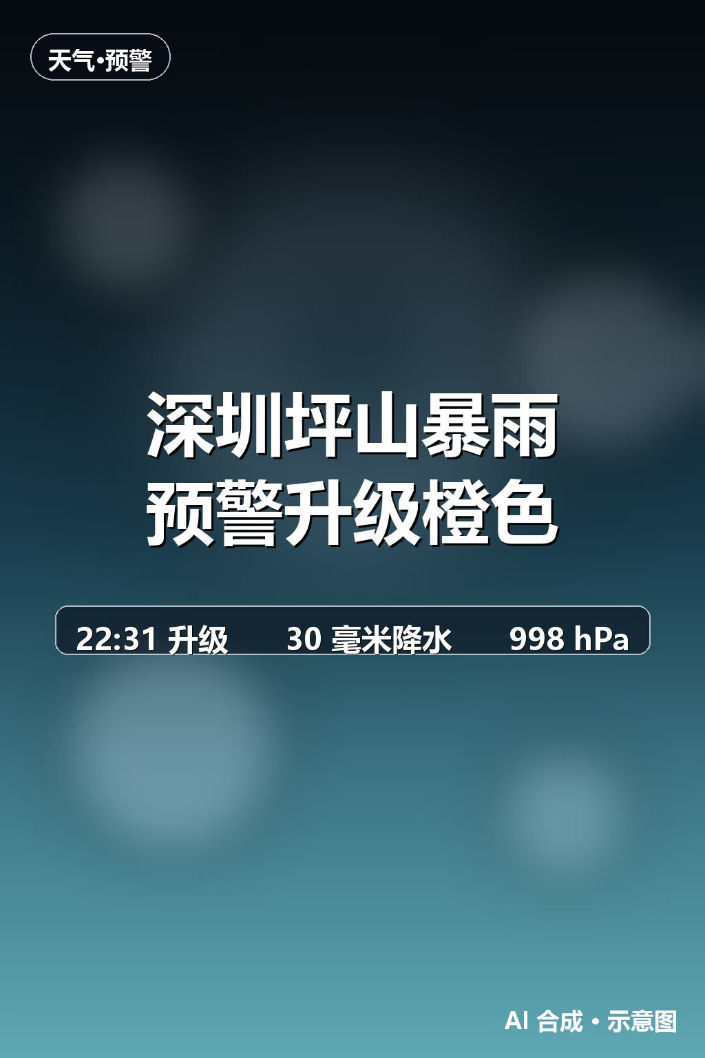 [天气]深圳坪山暴雨预警升级