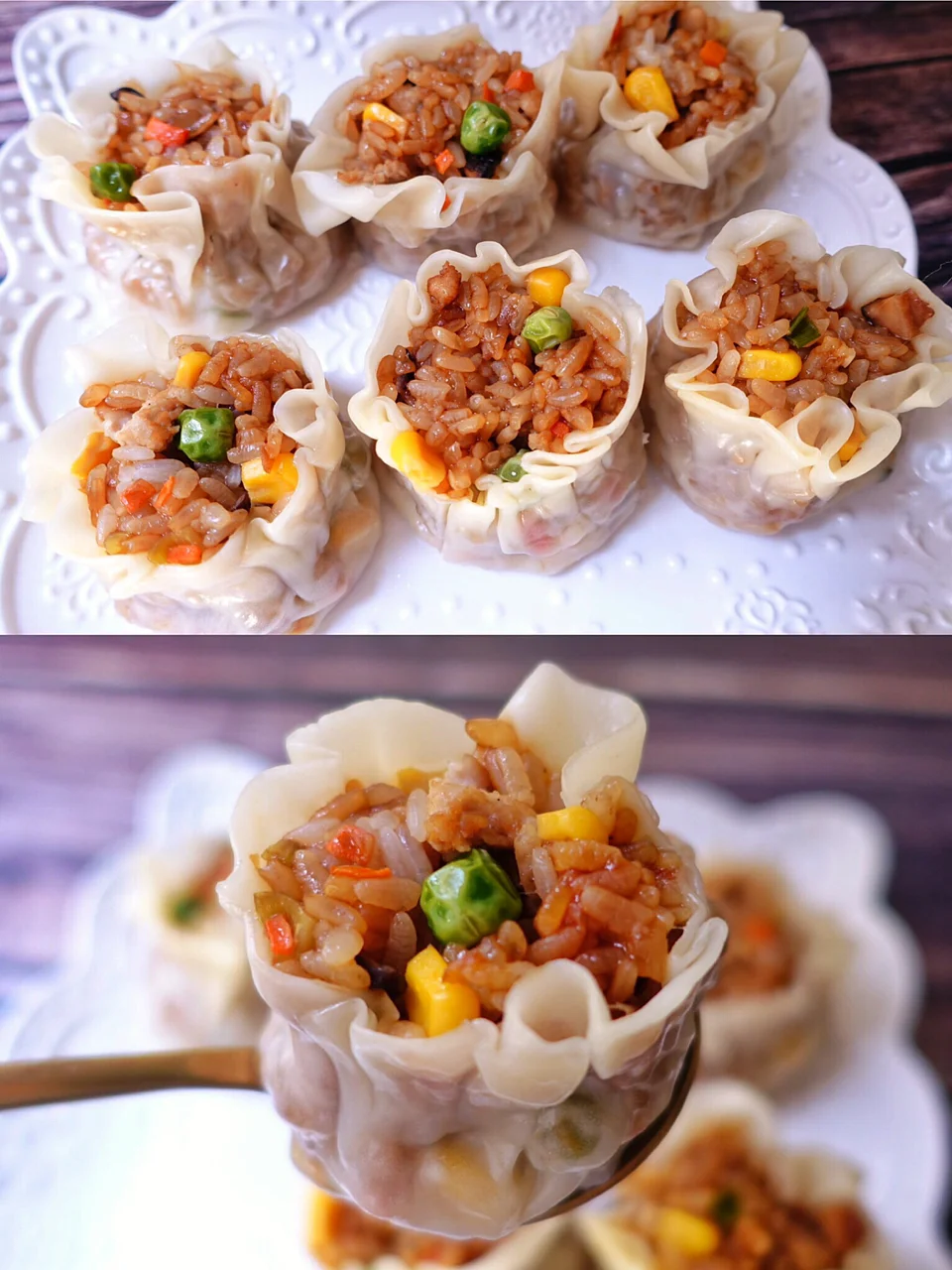 饺子皮做好吃哭的『鲜肉烧卖』零失误超简单‼️