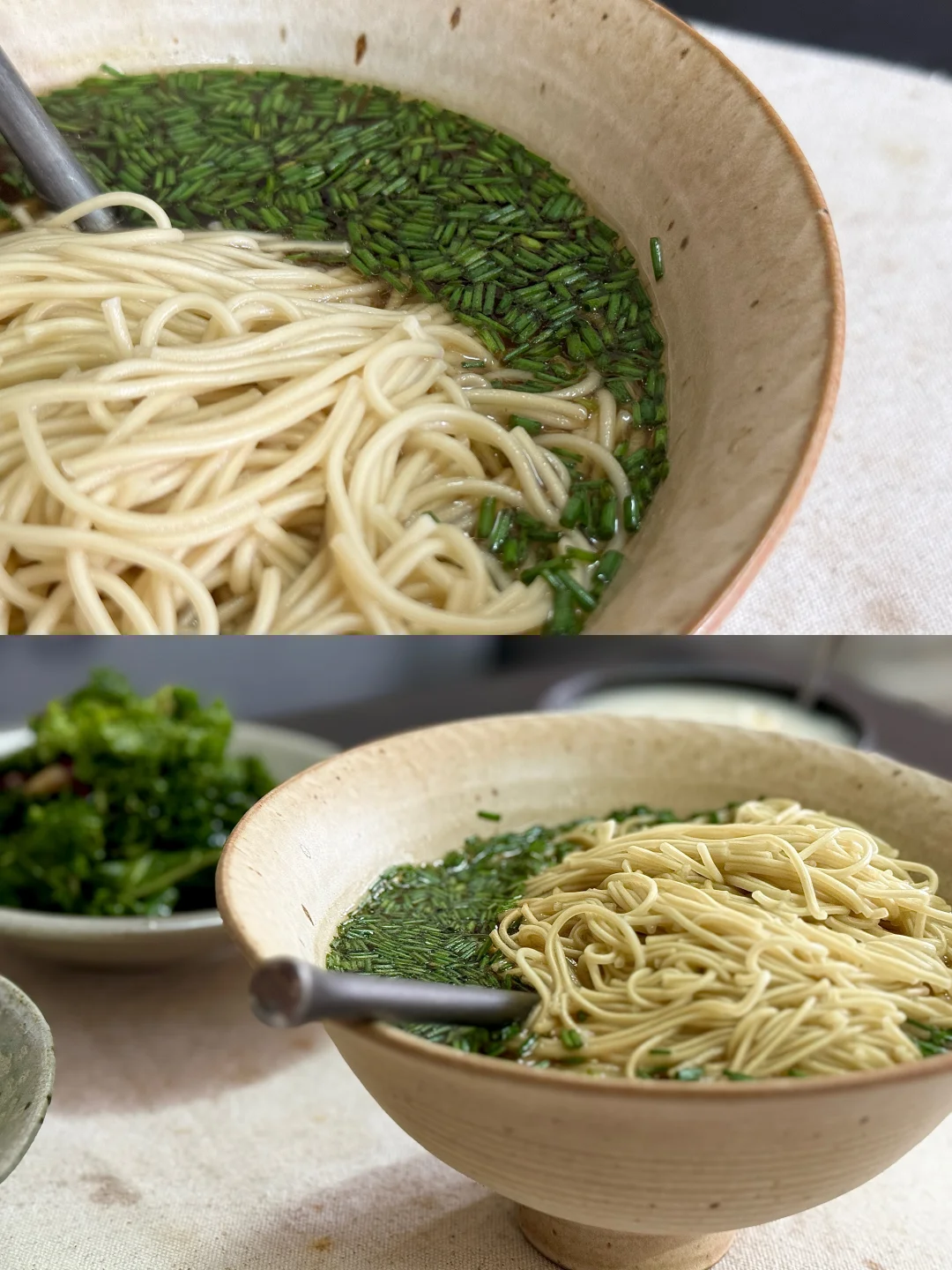 简单吃点🥢｜🌿小葱阳春面🍜五白饮◽️