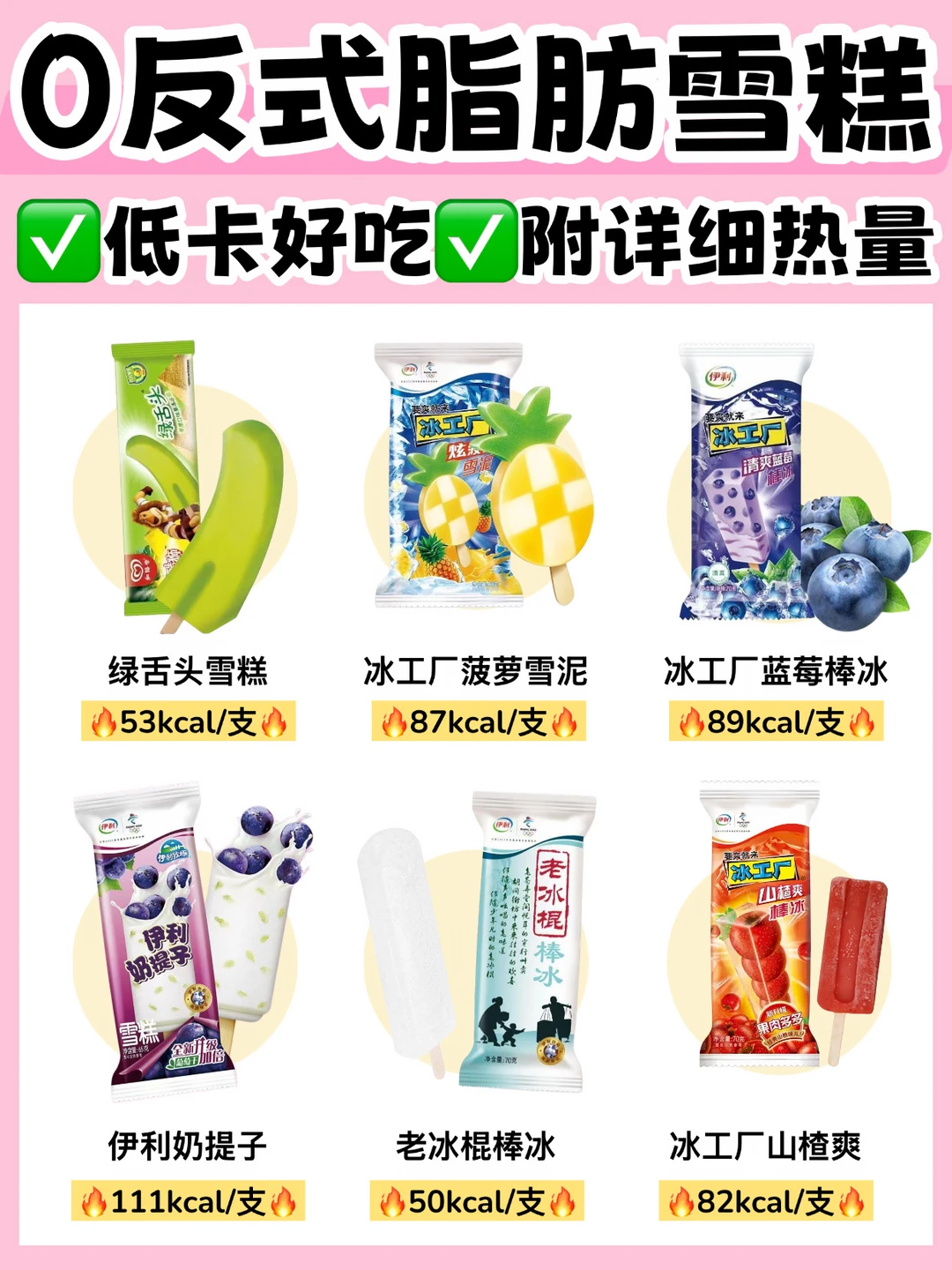 200大卡内🔥0反式脂肪雪糕合集‼️低卡好吃✅
