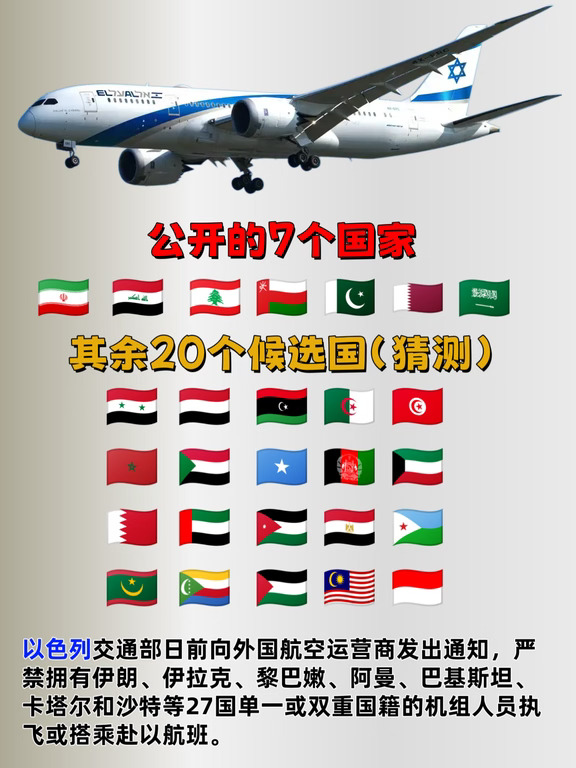 禁止直飞或搭乘
