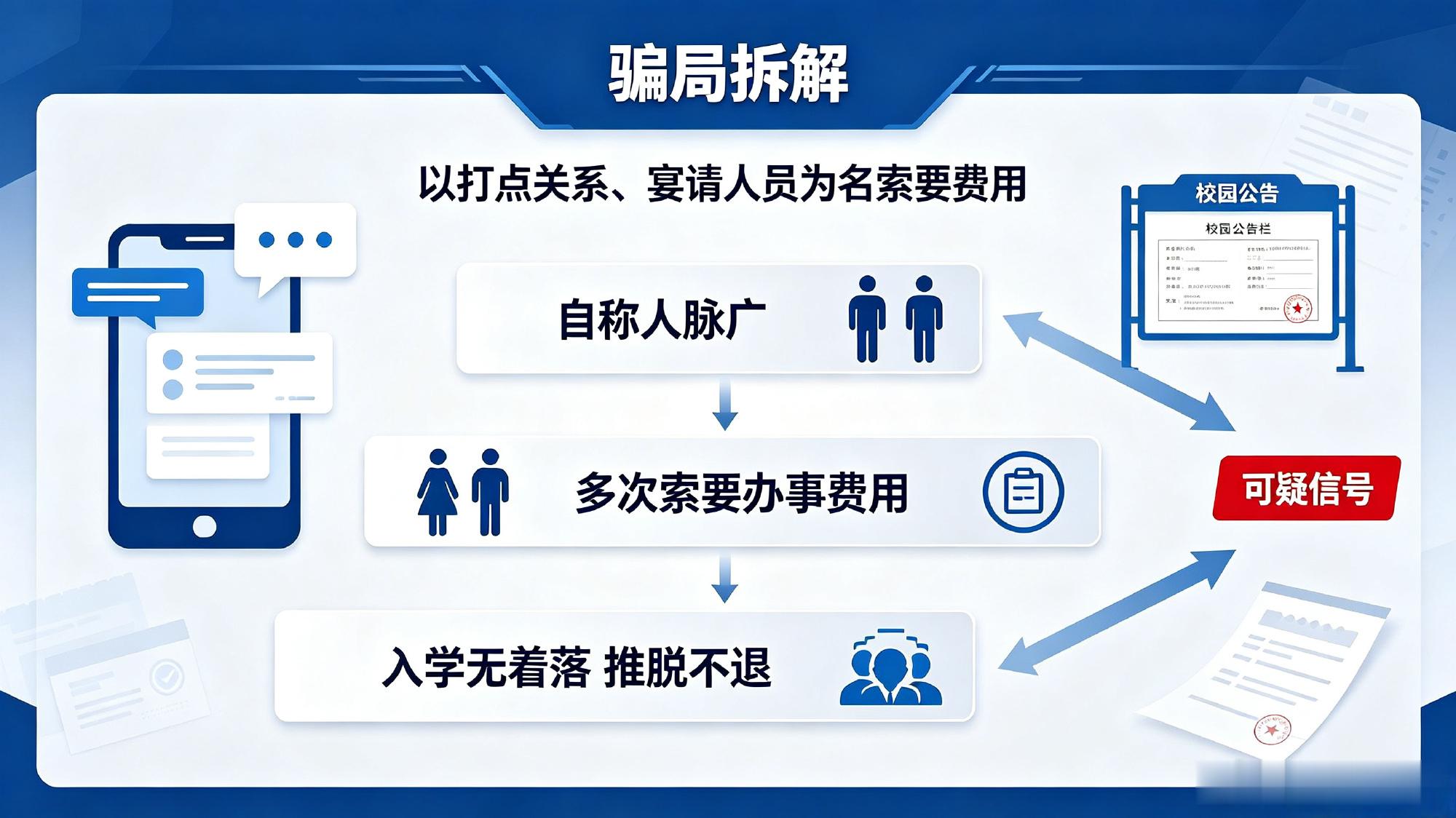 兰州西固公安破代办入学诈骗案【西固公安近日揭穿入学骗局套路】近期，兰州西固公安破获的“代办入学”诈骗案中，嫌疑人牛某自称“人脉广、有门路”，抓住家长为孩子入学焦虑的心理，以宴请相关人员、打点关系为借口多次索要费用；3名受害人信以为真转账共计8.1万元，直到开学前才发现被骗；警方提醒，义务教育阶段入学严格按政策执行，不存在“花钱找关系办入学”的情况，凡声称“有内部名额”“能走后门”的均为诈骗，家长务必通过官方渠道了解入学政策，切勿轻信他人承诺，避免财产损失。同城热点创作计划兰州安宁公安20分钟送断指伤者就医