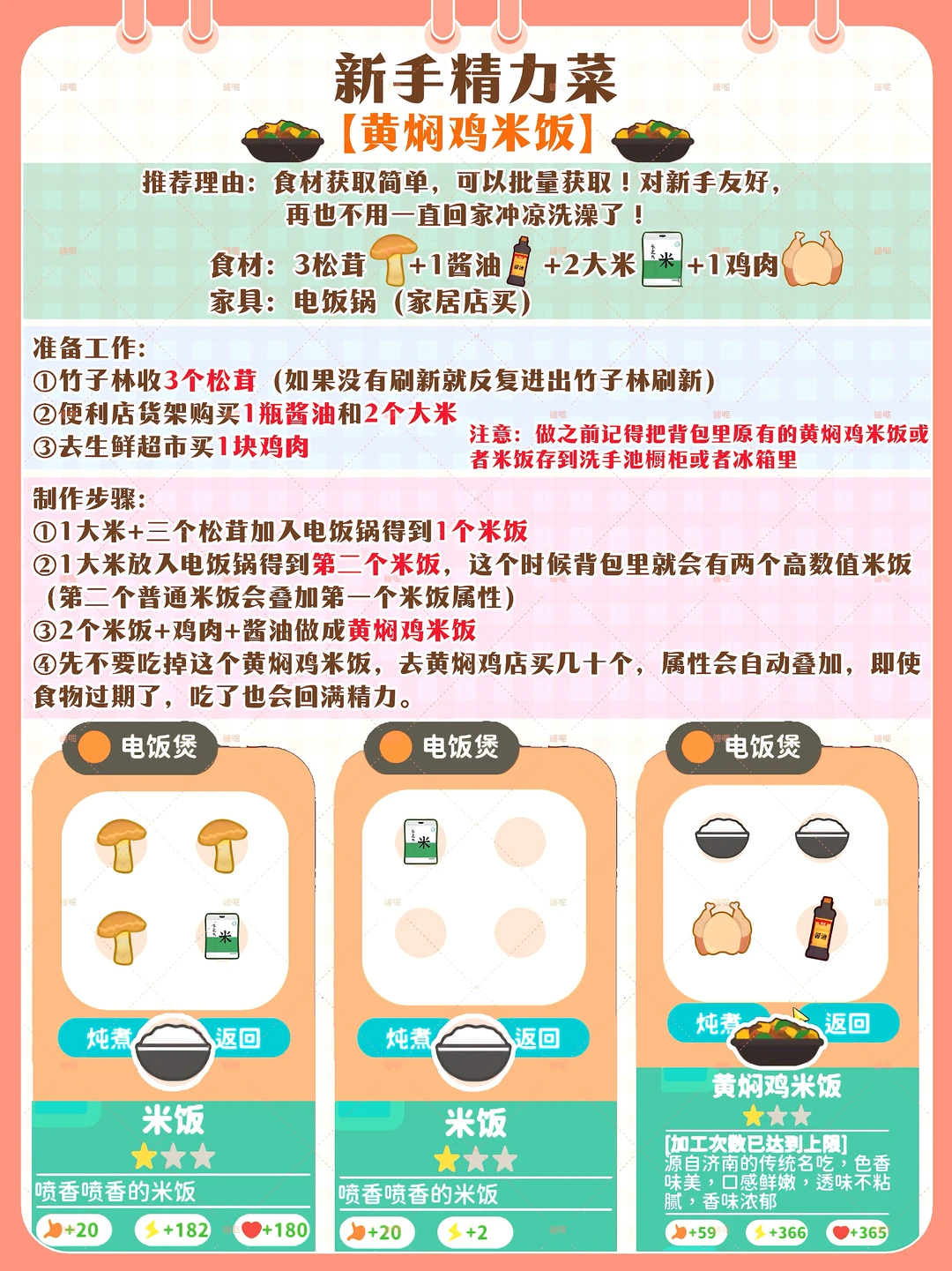 小生活·悠闲小镇物语｜新手精力菜‼️