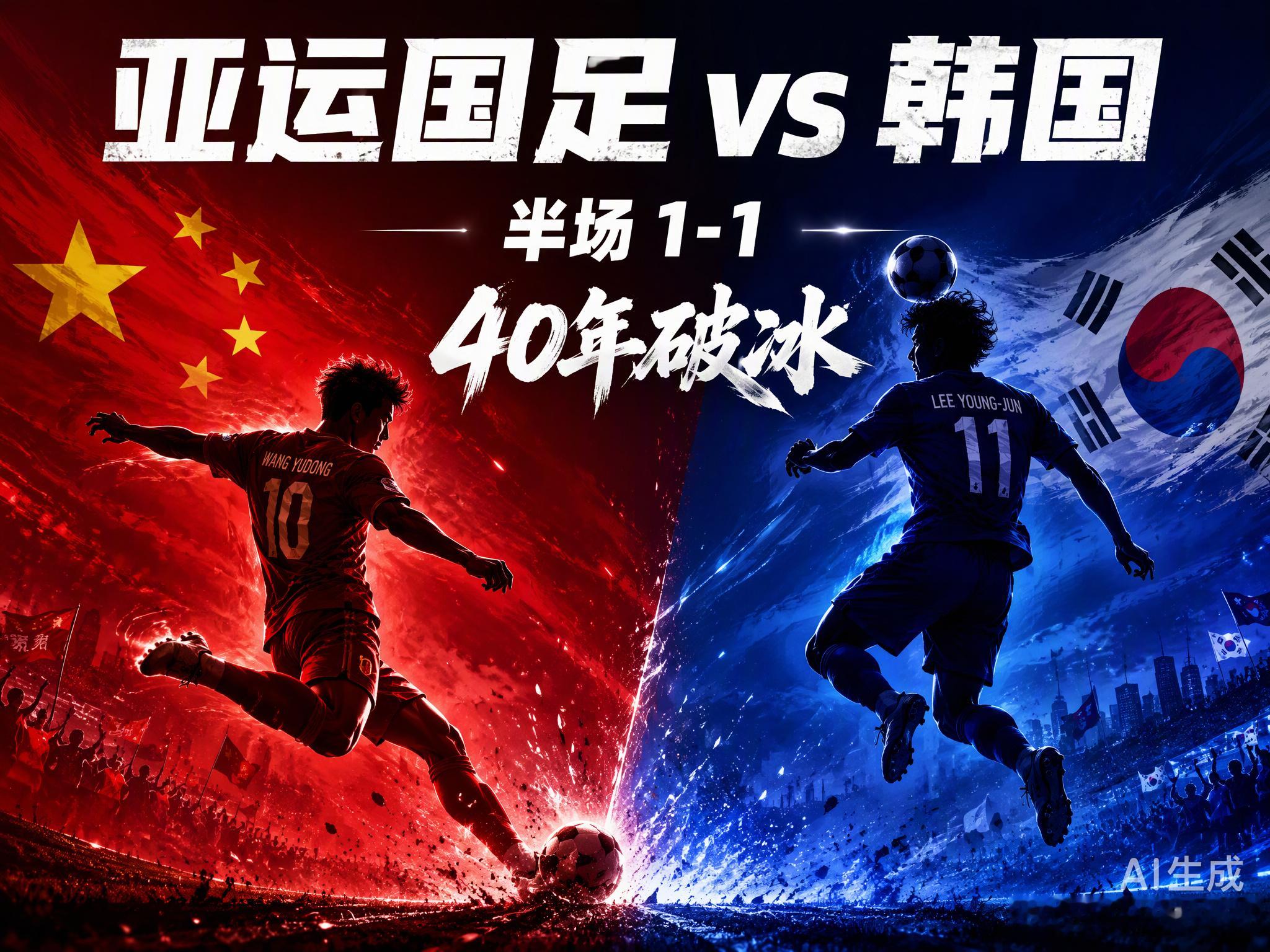 本届亚运会上中国男足队员王钰栋这脚单刀，捅破的不仅是韩国队的球门，更是压在国足球迷心头整整40年的那层窗户纸。

央视解说那句“看结果可以接受，看内容多少有点可惜”，其实点破了目前的尴尬：我们在局部反击中有了破局的锐度，但在整体掌控力和应对定位球的防守硬度上，依然和亚洲一流存在差距。 ​