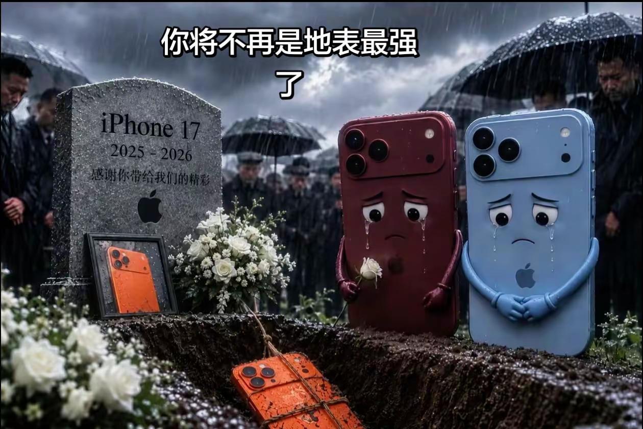 2026年9月9日，iPhone 17 系列在世的最后一天。雨还在下，老兵也该退场了。从橙色初见，到今天最后一程，iPhone 17 系列完成了属于自己的使命。iPhone 18 系列正式到来。新一代，更强的性能，更全新的设计，也意味着一个时代正式翻篇。感谢 iPhone 17，2025-2026。