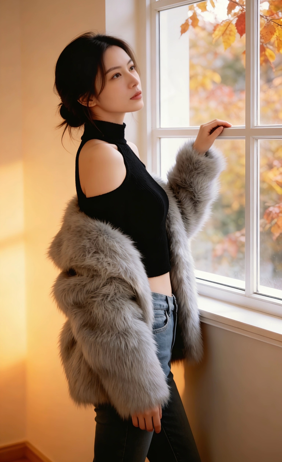 午后阳光暖融融，许妍指尖轻顺银渐层猫毛。皓明携糖炒栗子归来，蹭她发顶...