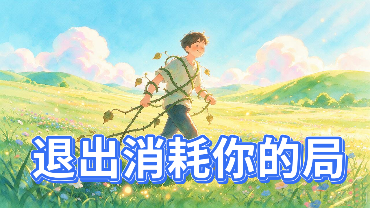《退出消耗你的局》

别以为能布局的人，都有多大的能耐、多强的大脑。他们更可能是
