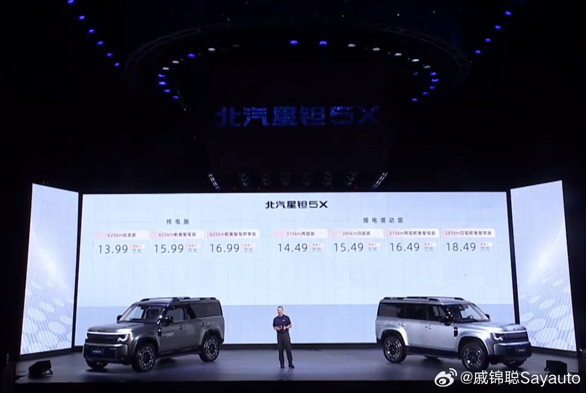 #北汽星钽5x预售发布#  北汽星钽5X开启预售，13.99万起 ​