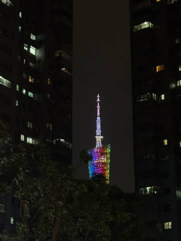 连续见证半个月晚上十点的广州塔<br />终于收官