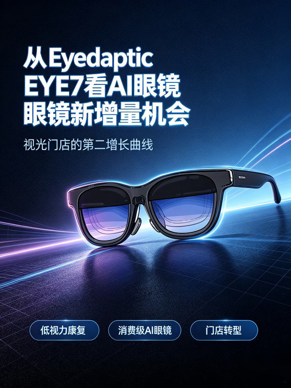 从 Eyedaptic EYE7 看 AI 眼镜新增量机会