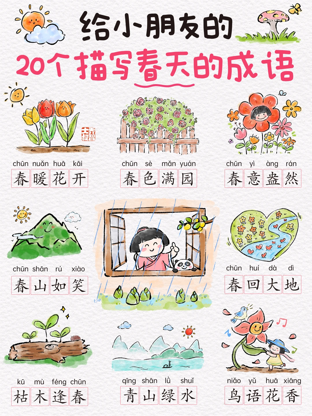 给小朋友们的20个描写春天的成语🌸