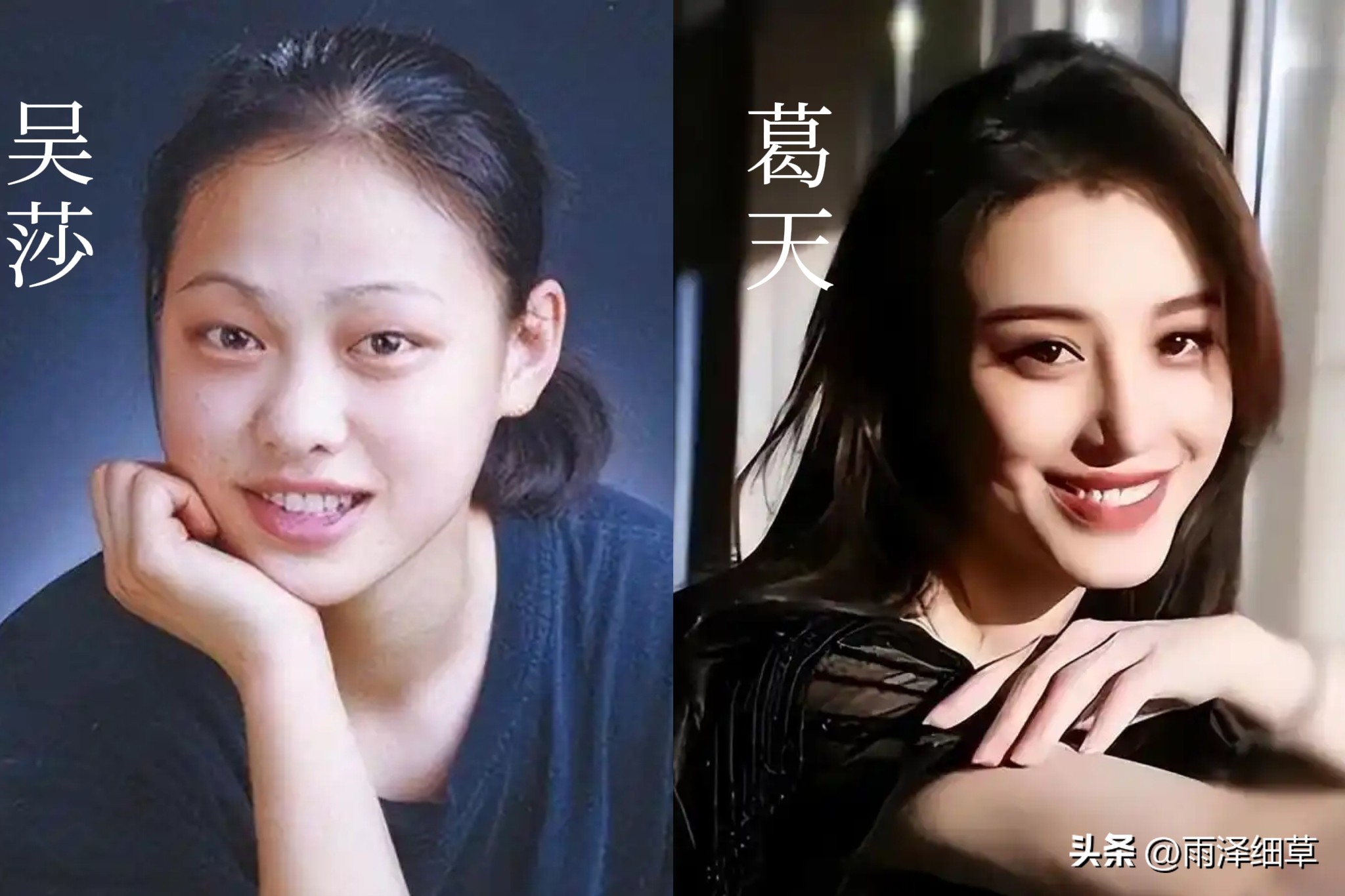 葛天，1990年生人，马女，山东人，刘翔前妻，娱乐圈中人，算是个艺人
吴莎，1986年生人，虎女，安徽人，刘翔初恋女友，现任妻子，运动员出身
刘翔，1983年生人，上海人，跨栏运动员，早前奥运冠军
还是吴莎和刘翔合适。两人都是八零后，年龄相仿，是彼此的好朋友属相；都是南方人，饮食习惯相近；又都是练体