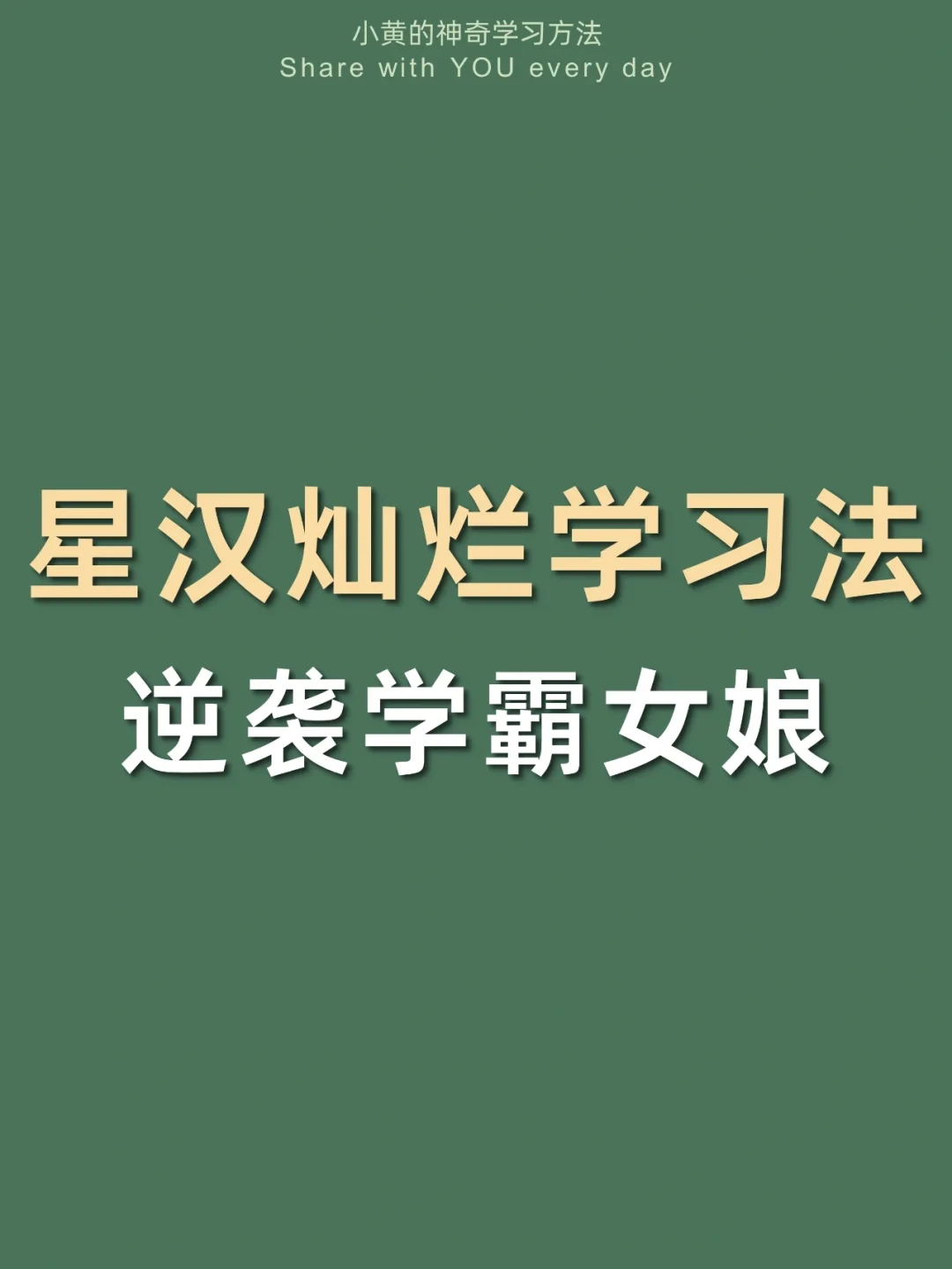 🔥星汉灿烂学习法㊙️爱刷剧也能当学霸