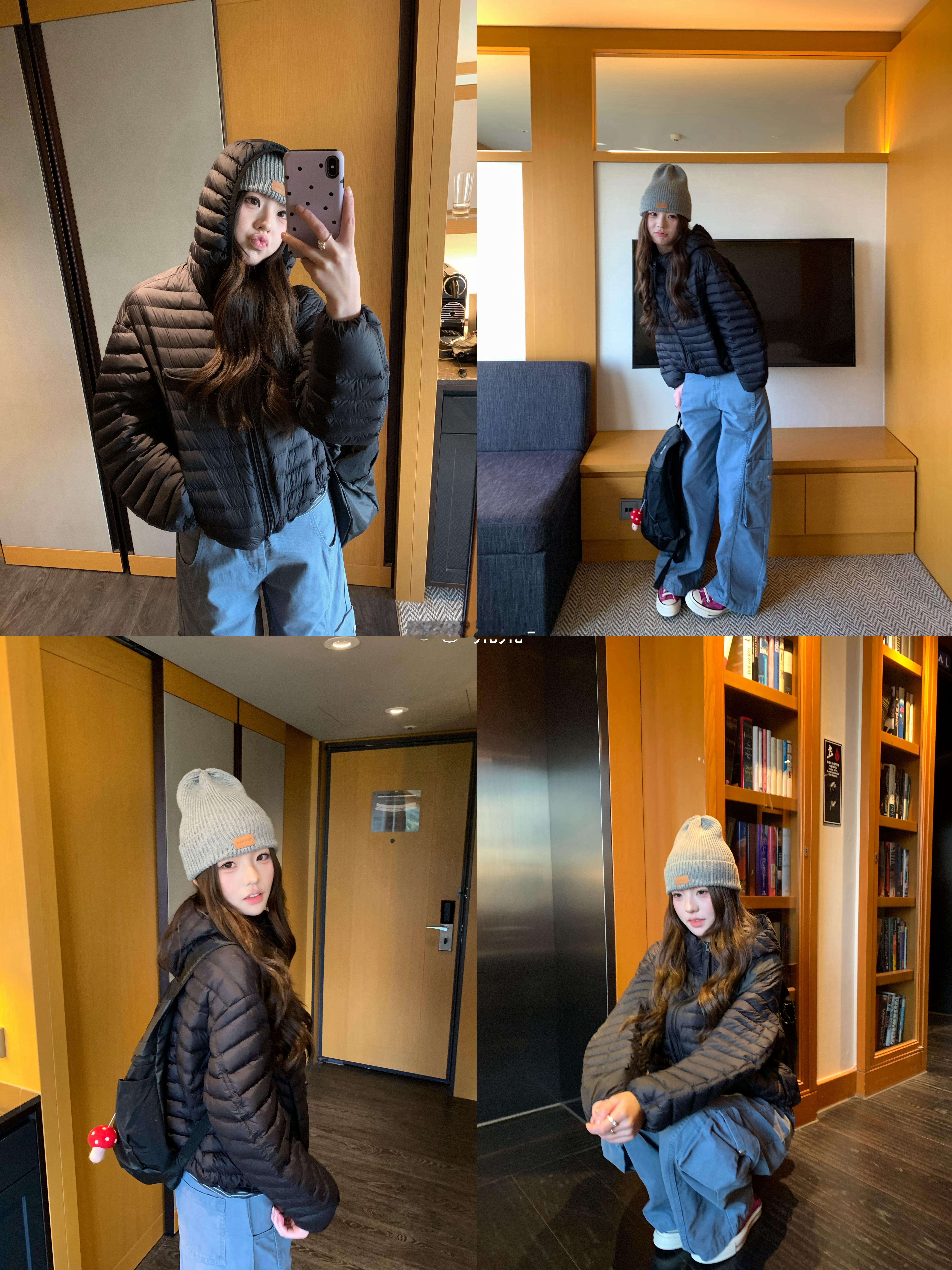今年的第一件排骨羽绒服🎧时髦人当然要自留红色啦❤️❤️❤️ ​​​
